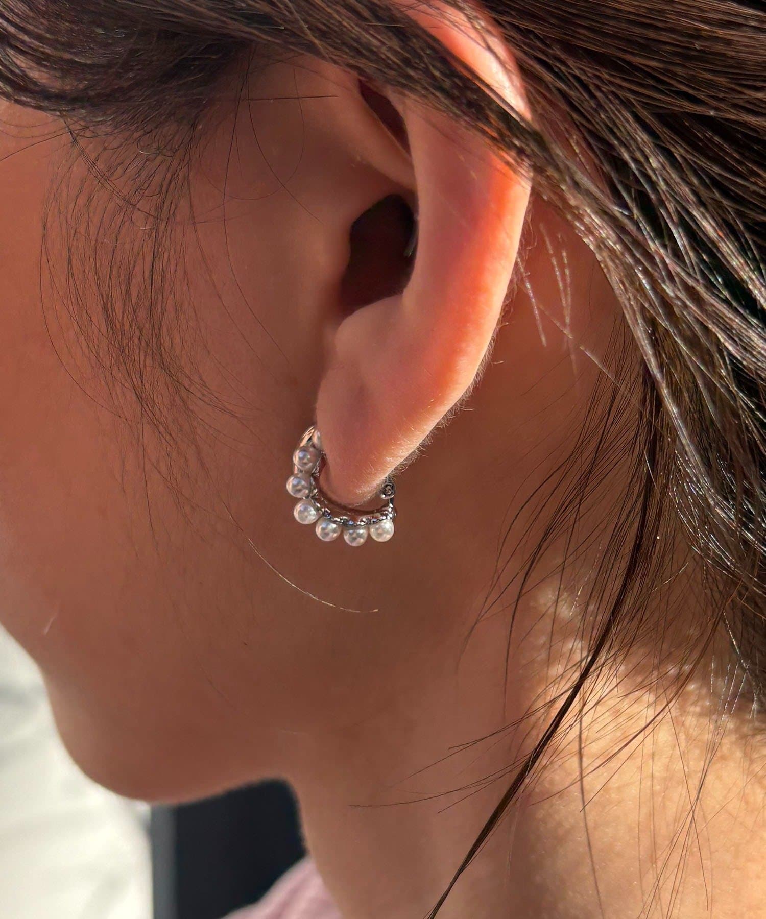 CAPRICIEUX LE'MAGE(カプリシュレマージュ) 〈GOLDY/ゴールディ〉2連パールコンビイヤリング