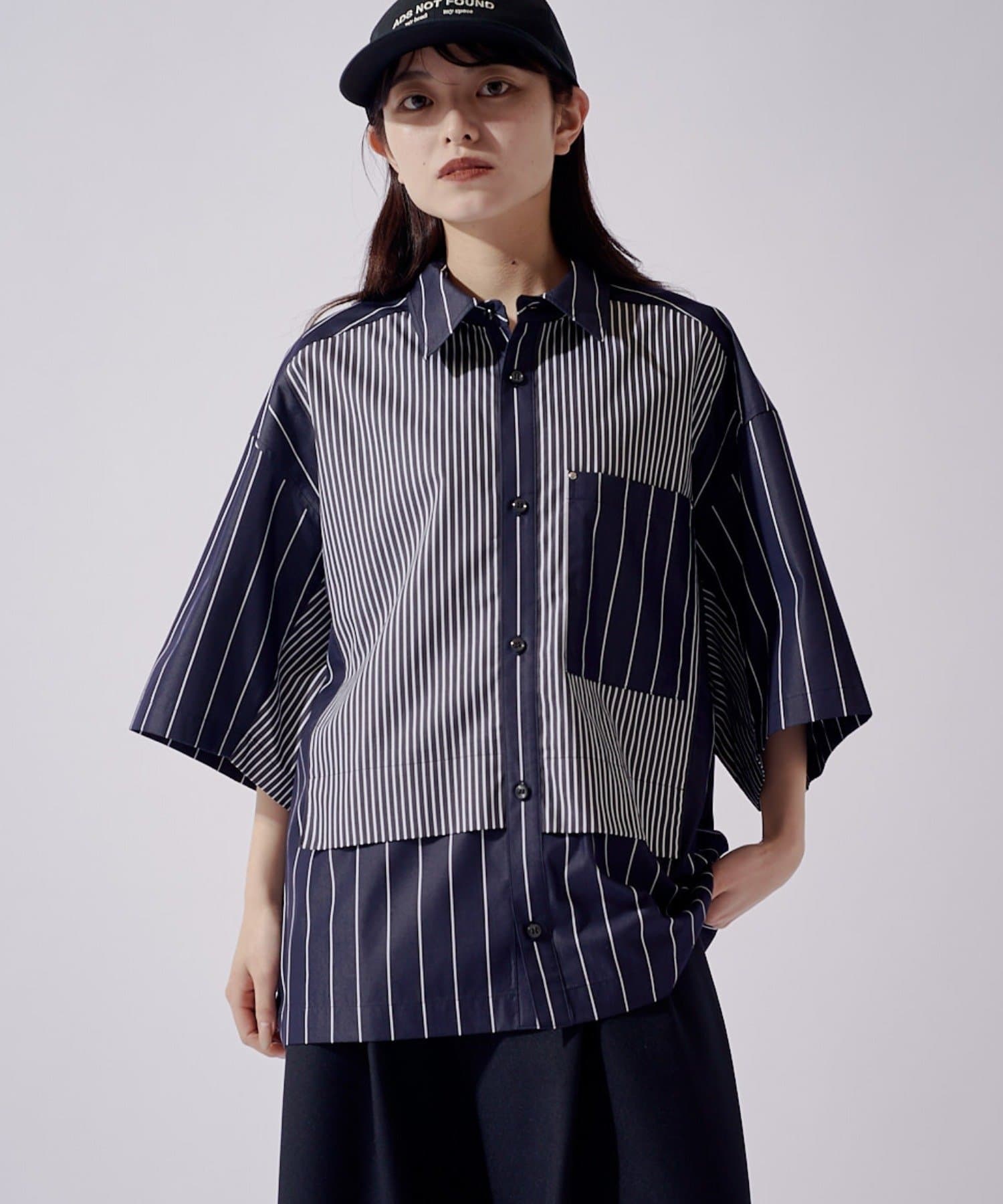 Lui's(ルイス) SURJENT ストライプコンビシャツ