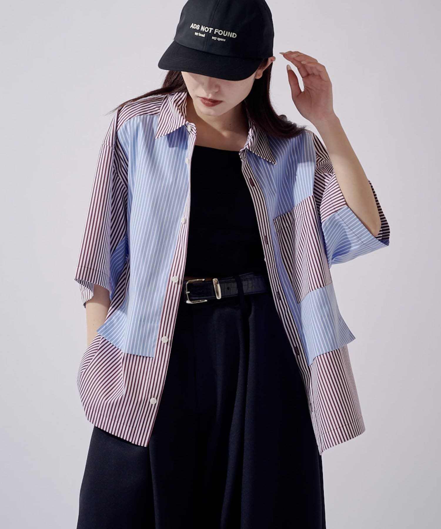 Lui's(ルイス) SURJENT ストライプコンビシャツ