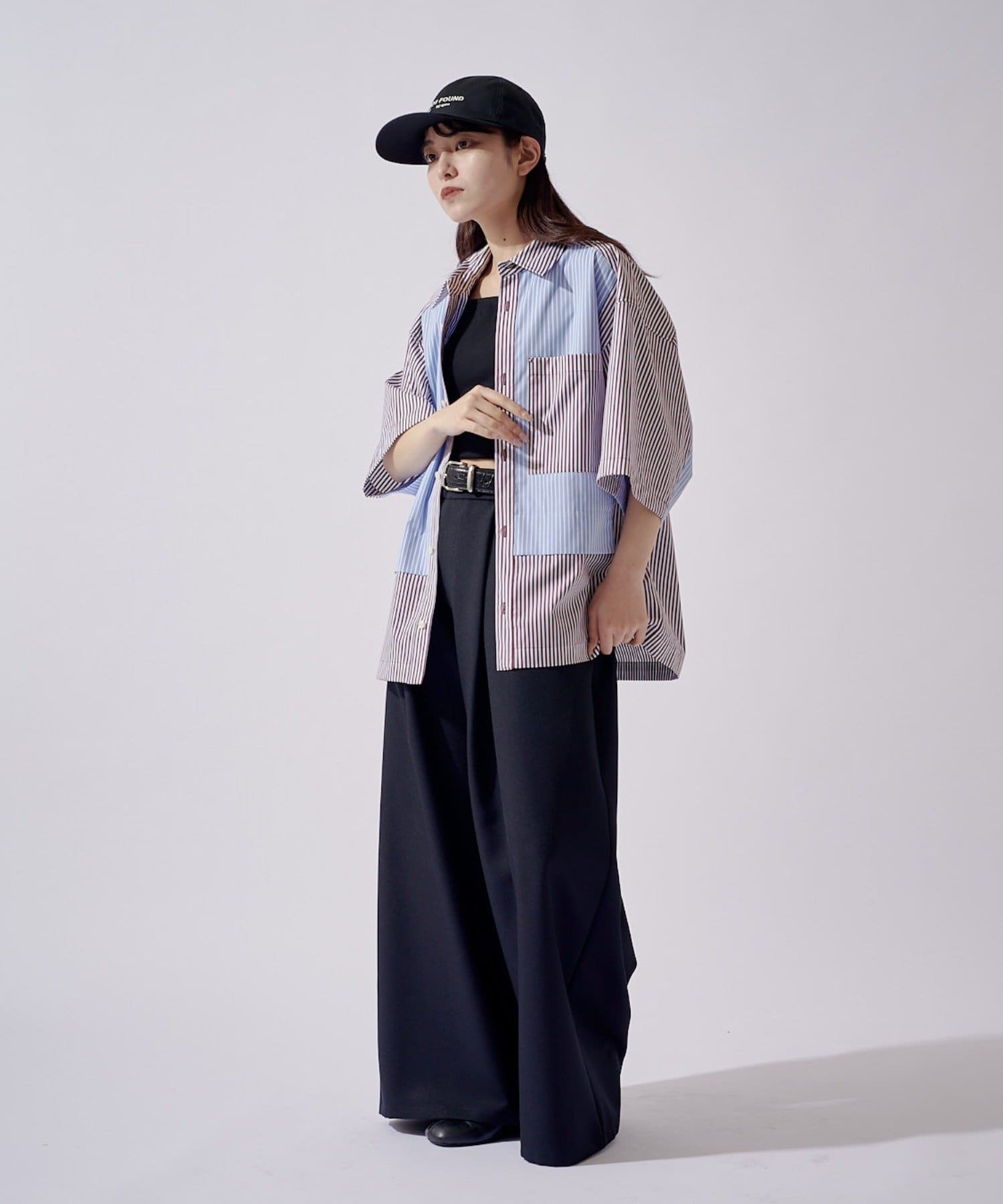 Lui's(ルイス) SURJENT ストライプコンビシャツ