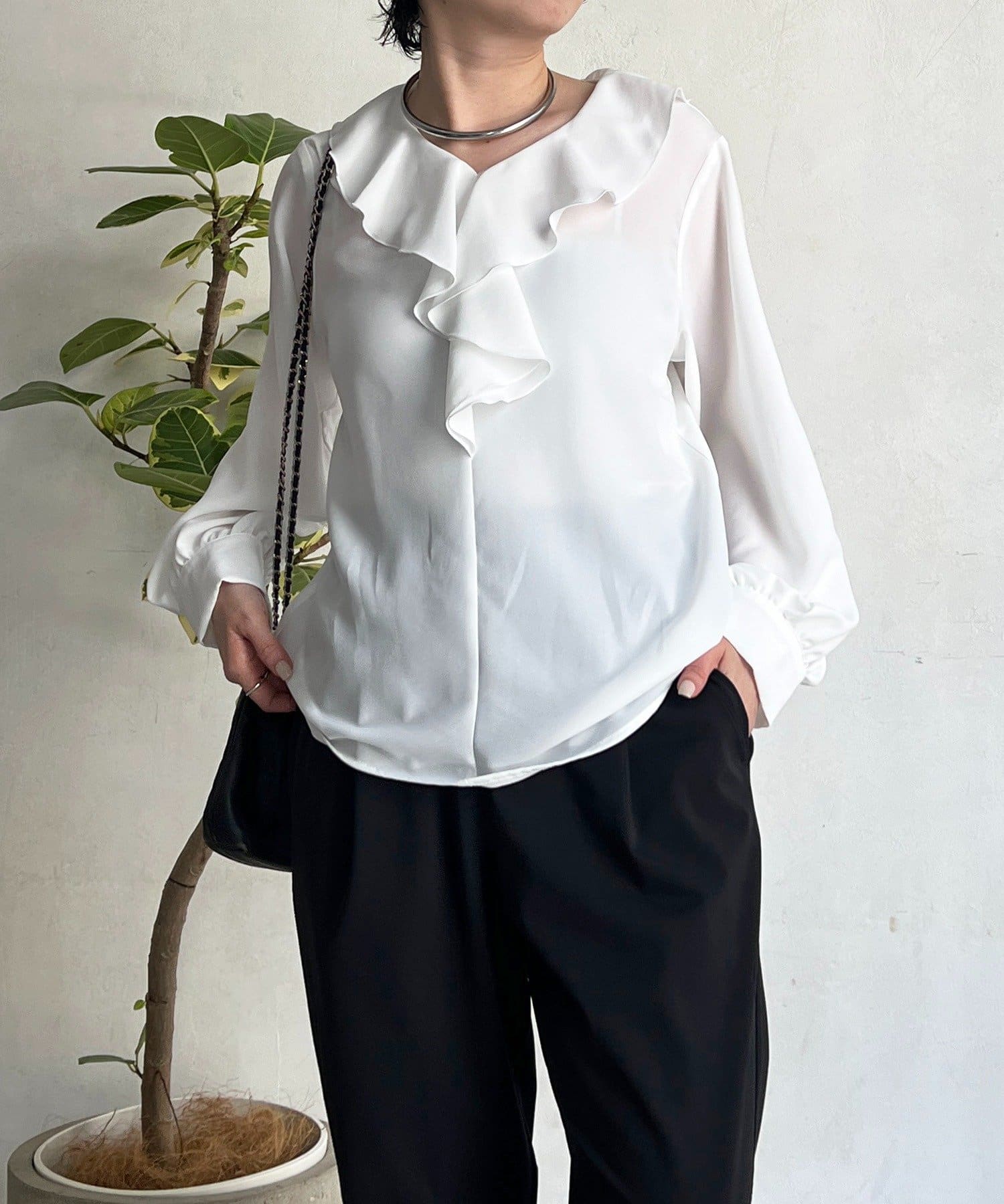 un dix cors(アンディコール) 【フォーマル・セレモニー】2wayフリルブラウス