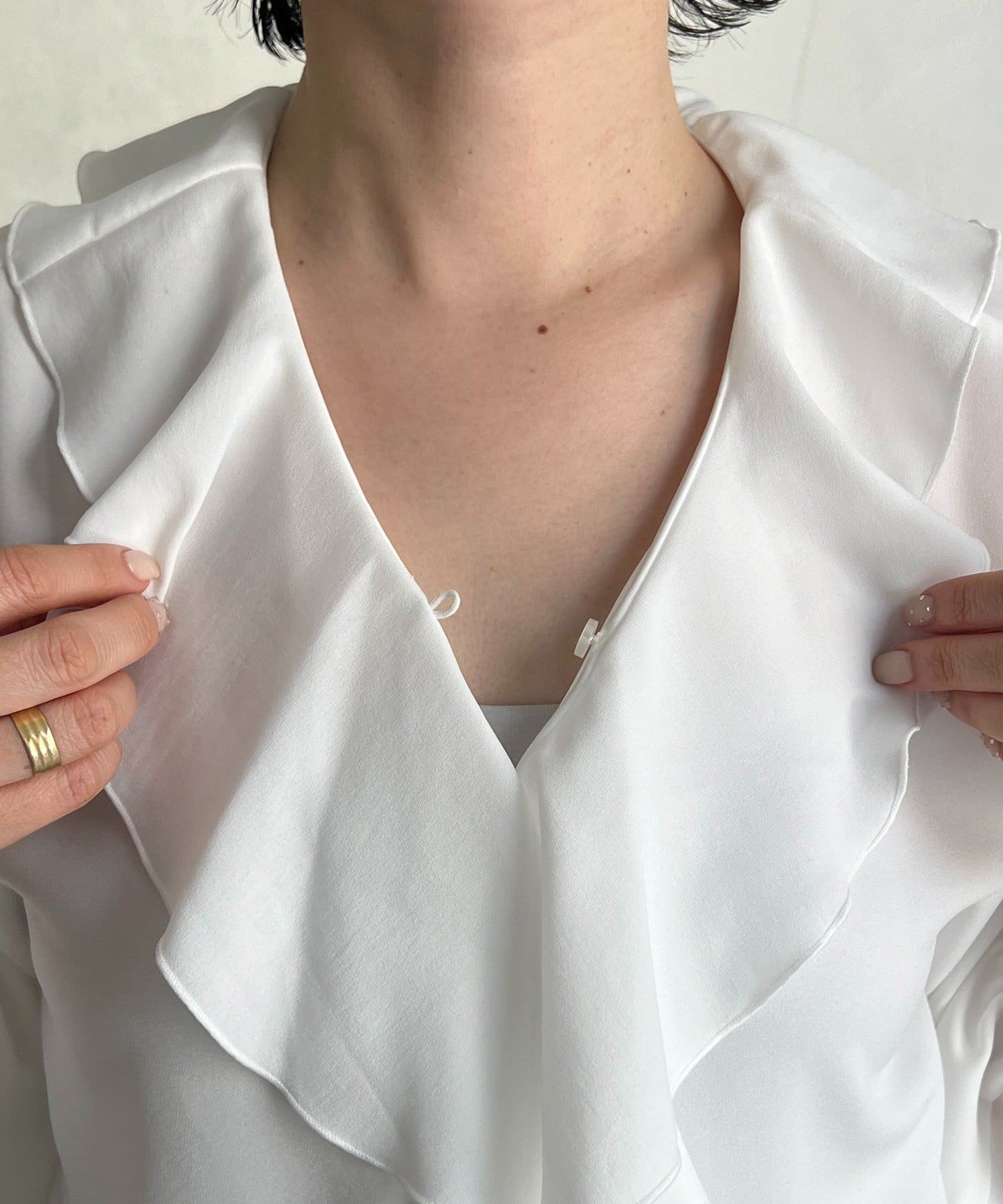 un dix cors(アンディコール) 【フォーマル・セレモニー】2wayフリルブラウス