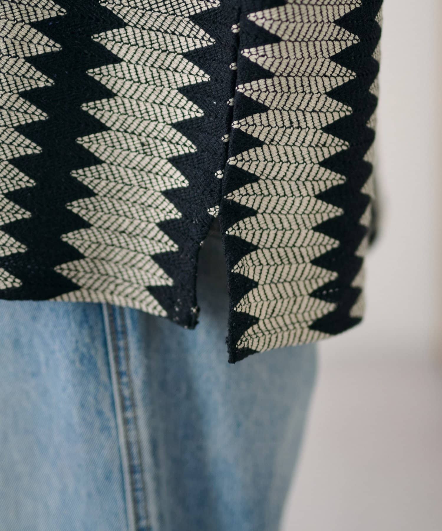 DISCOAT(ディスコート) 【Enlude/India】ジャガードリーフ柄シャツ