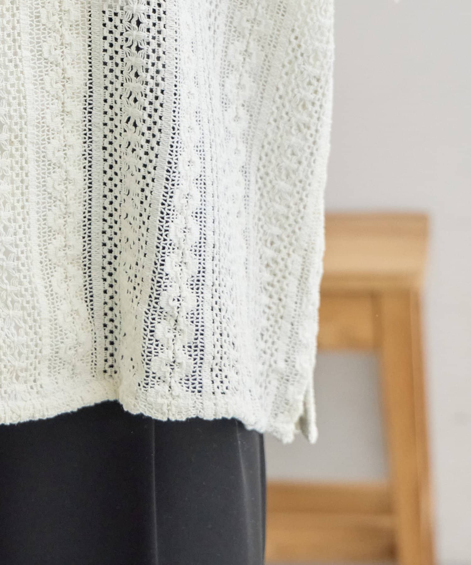 DISCOAT(ディスコート) 【Enlude/ユニセックス/India】ジャガードレースシャツ