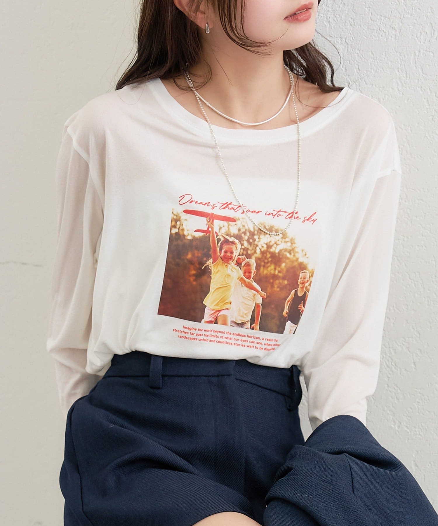 mystic(ミスティック) シアーフォトロングTシャツ