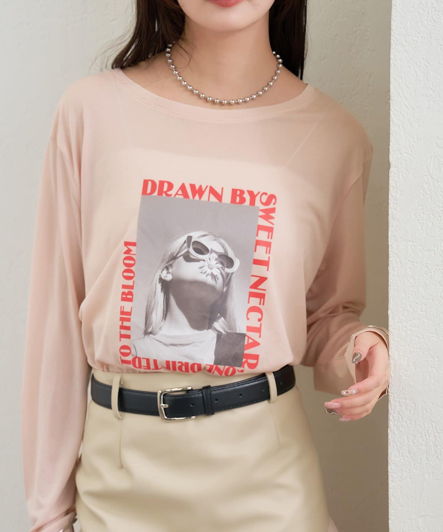 mystic(ミスティック) シアーフォトロングTシャツ