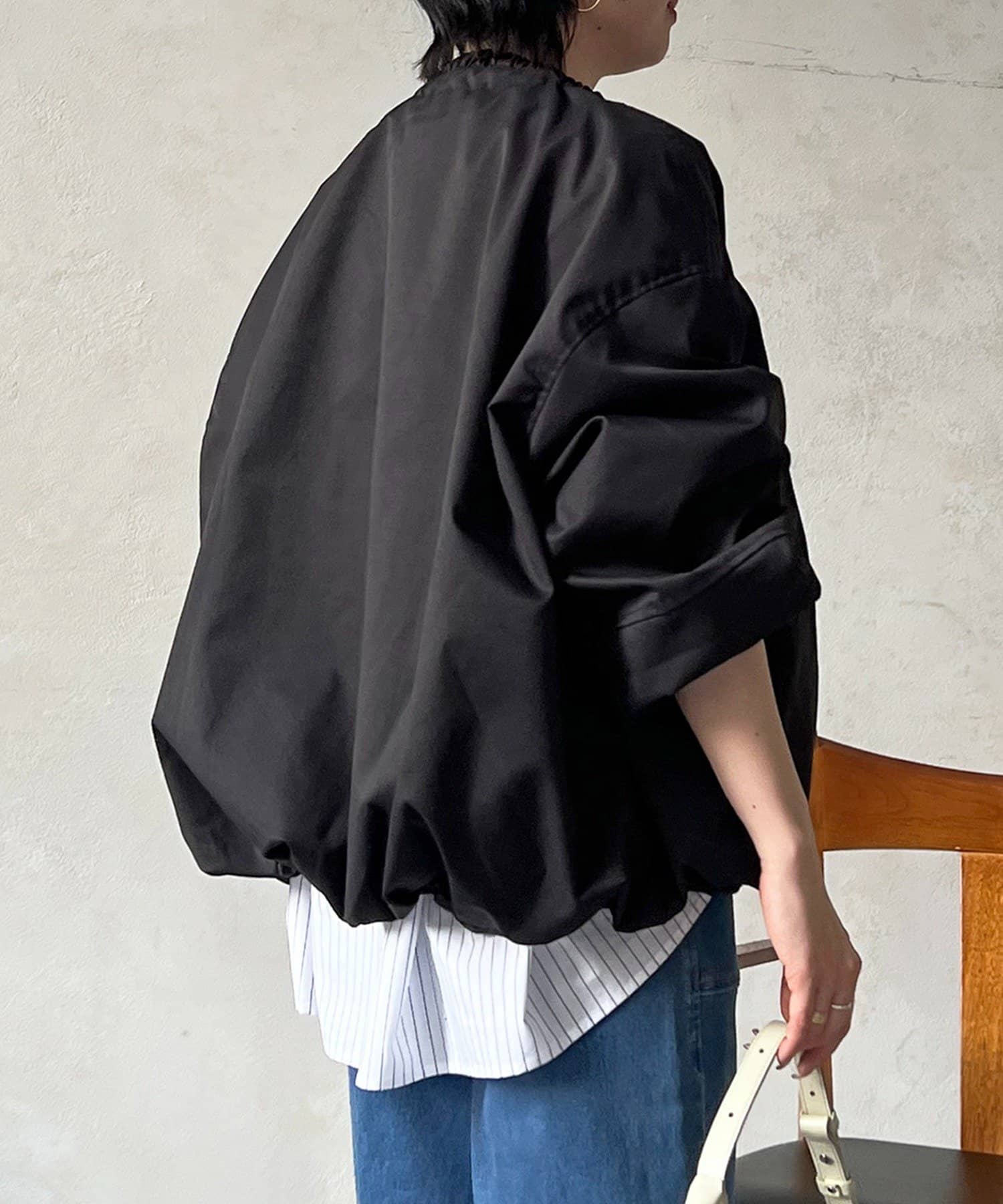 Croisiere(クロジエール) ギャザーネックブルゾン