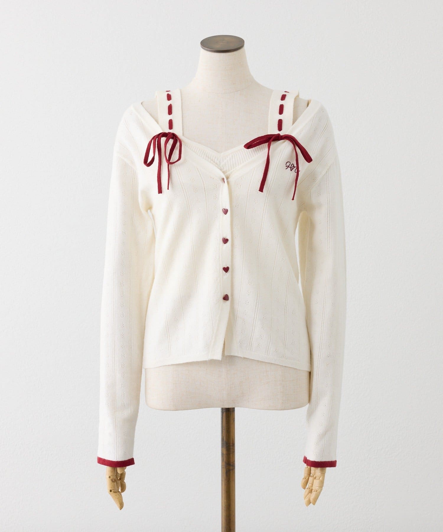 one after another NICE CLAUP(ワンアフターアナザー ナイスクラップ) 【Heart collection】ビスチェセットカーディガン