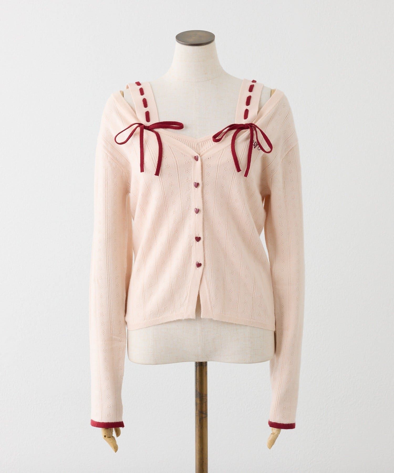 one after another NICE CLAUP(ワンアフターアナザー ナイスクラップ) 【Heart collection】ビスチェセットカーディガン