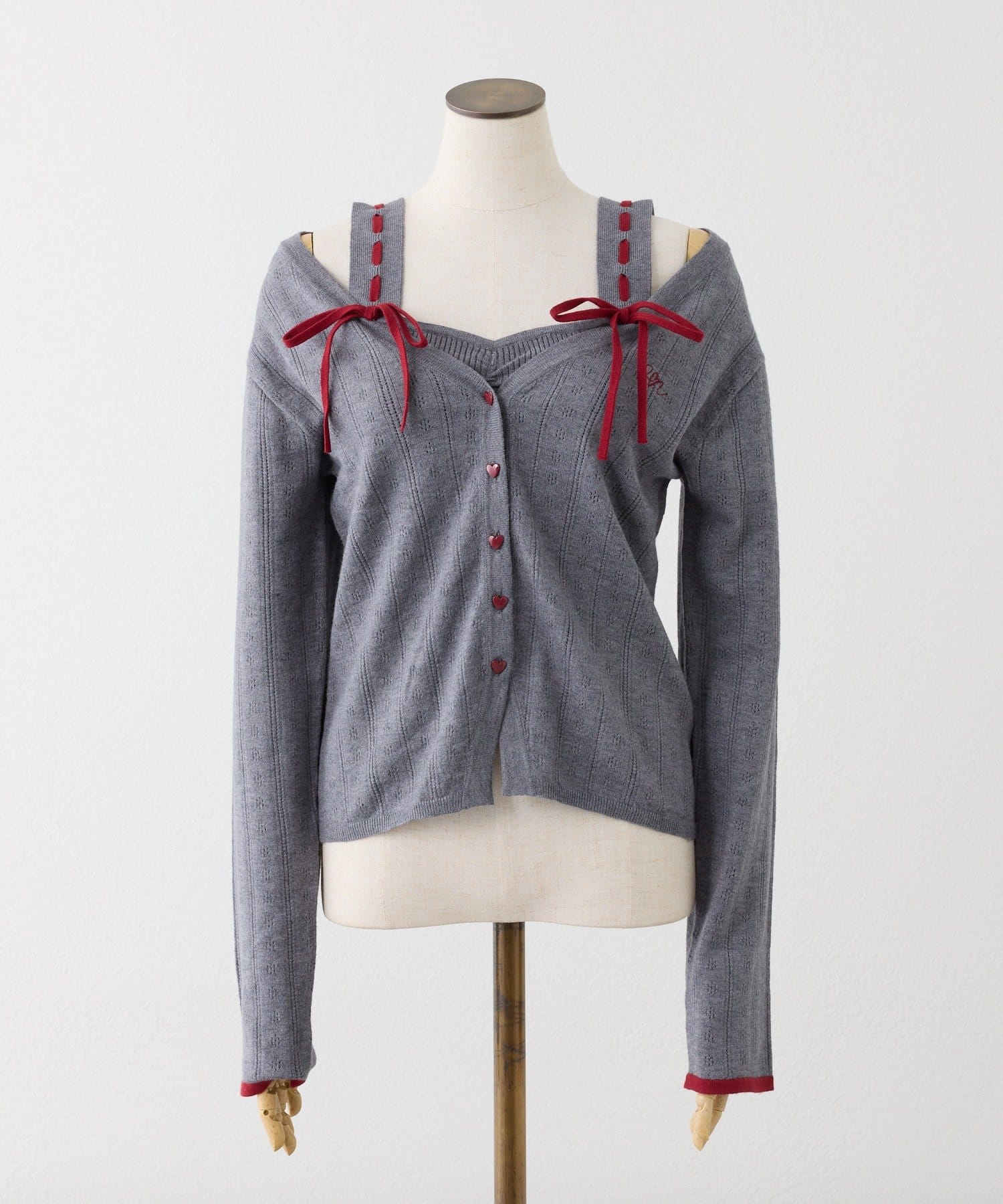 one after another NICE CLAUP(ワンアフターアナザー ナイスクラップ) 【Heart collection】ビスチェセットカーディガン