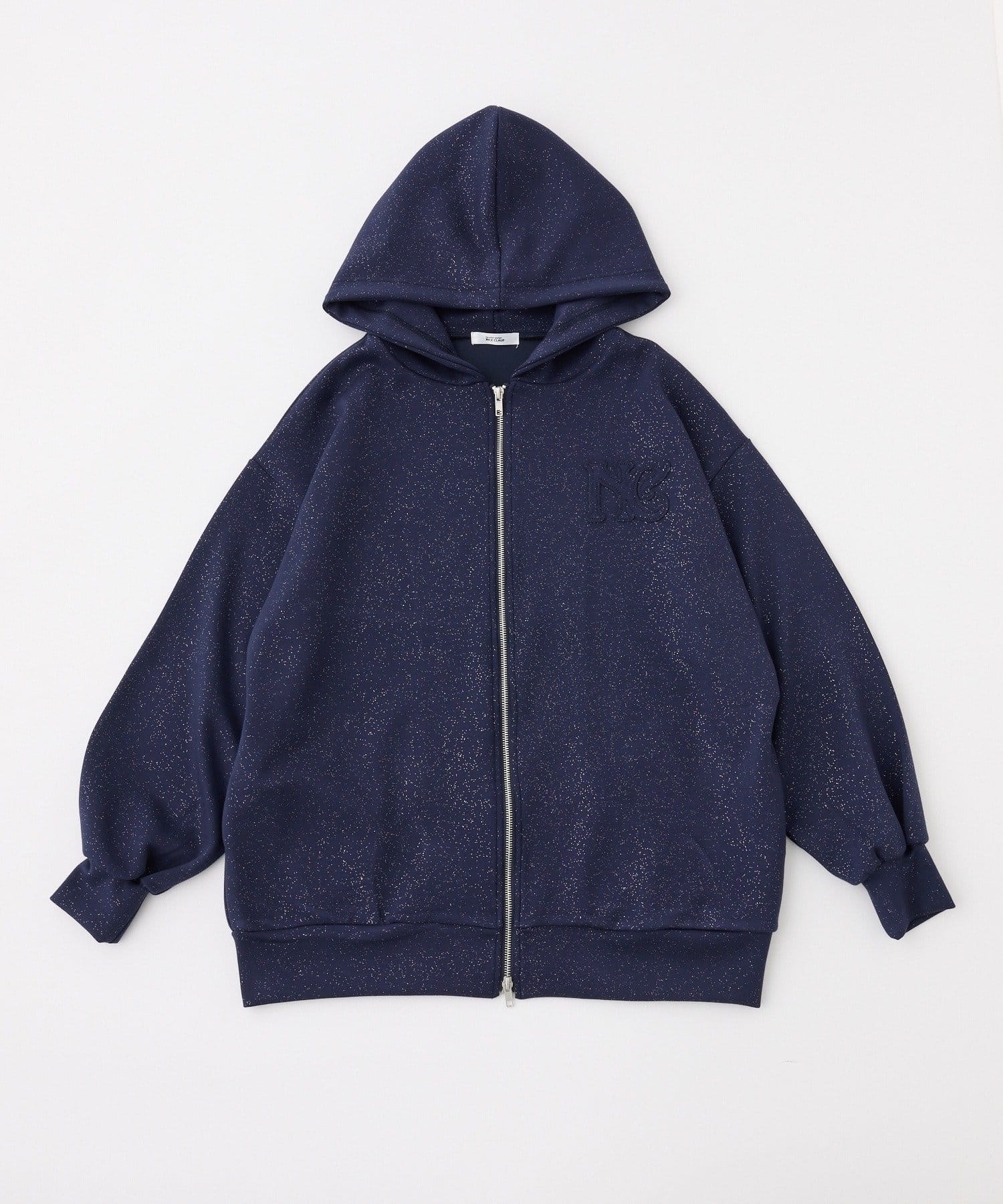 one after another NICE CLAUP(ワンアフターアナザー ナイスクラップ) ロゴグリッターパーカー