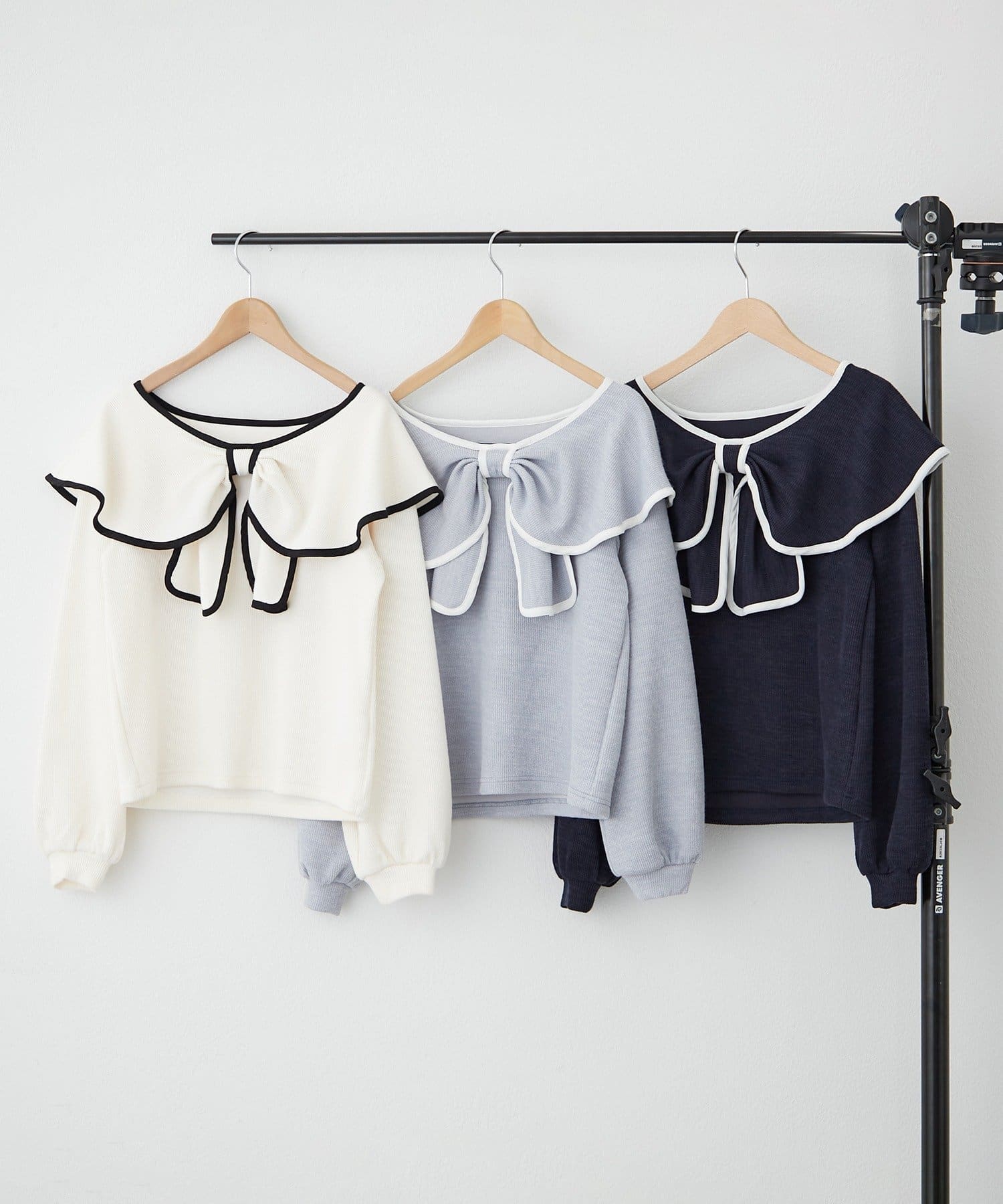 Remind me and forever(リマインドミーアンドフォーエバー) 【2026SS】配色リボントップス