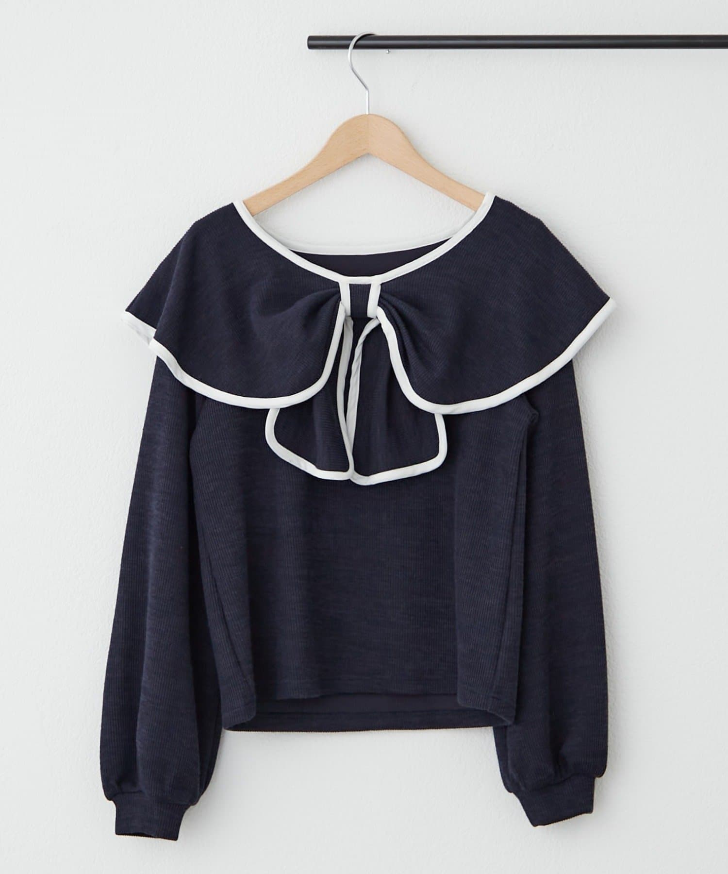 Remind me and forever(リマインドミーアンドフォーエバー) 【2026SS】配色リボントップス