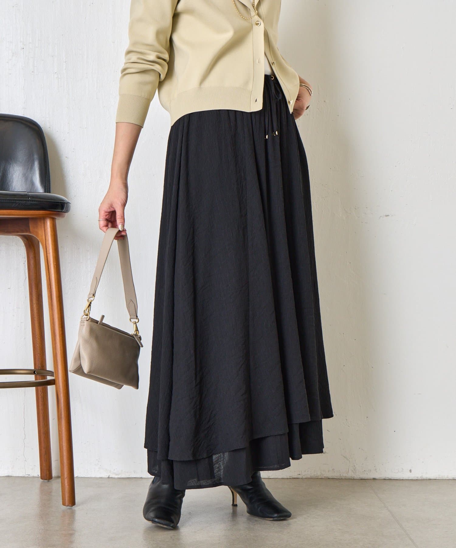 Jena　espace merveilleux(ジェナ　エスパスメルヴェイユ) 【軽やかティアード】ヨウリュウティアードスカート