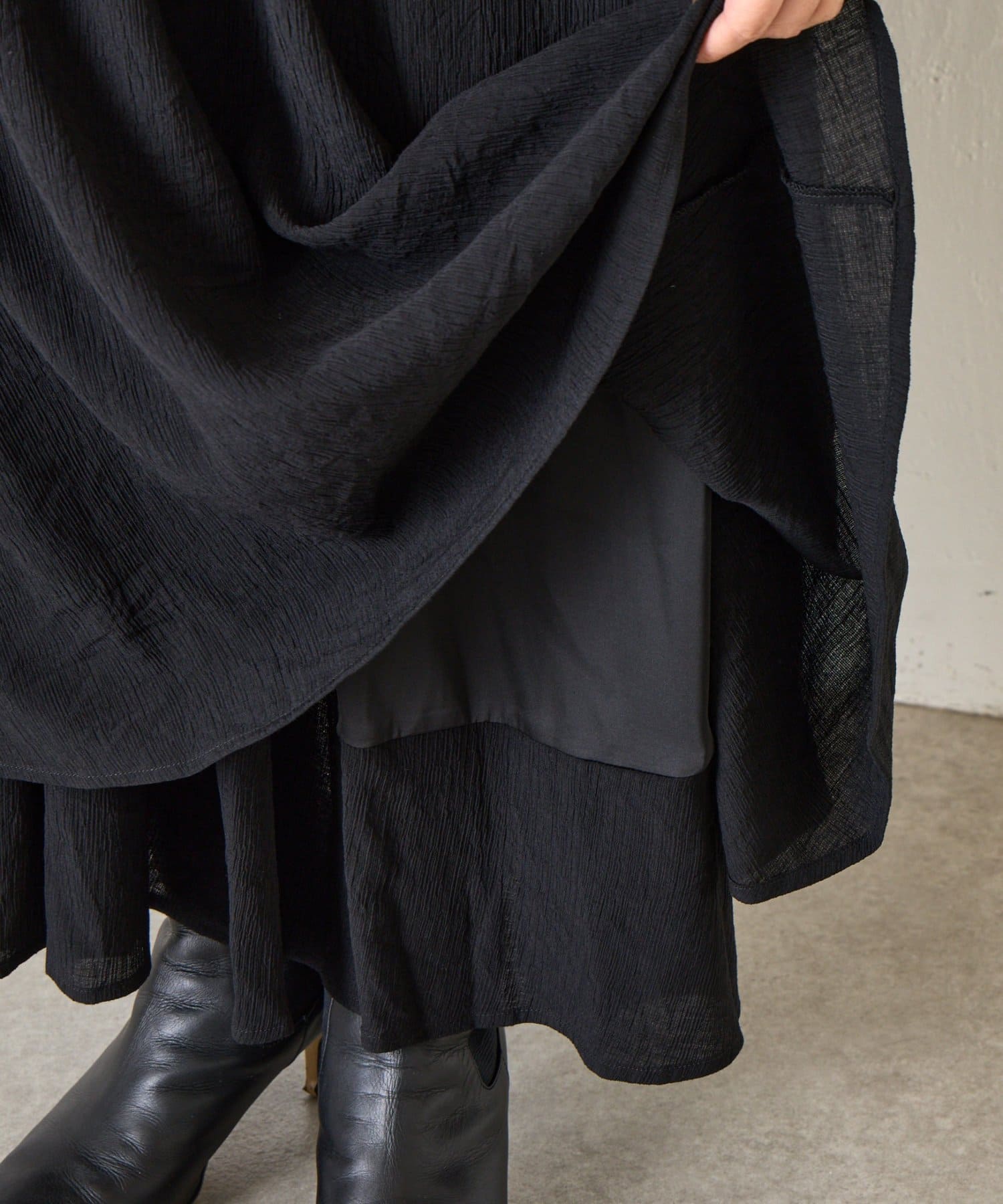 Jena　espace merveilleux(ジェナ　エスパスメルヴェイユ) 【軽やかティアード】ヨウリュウティアードスカート