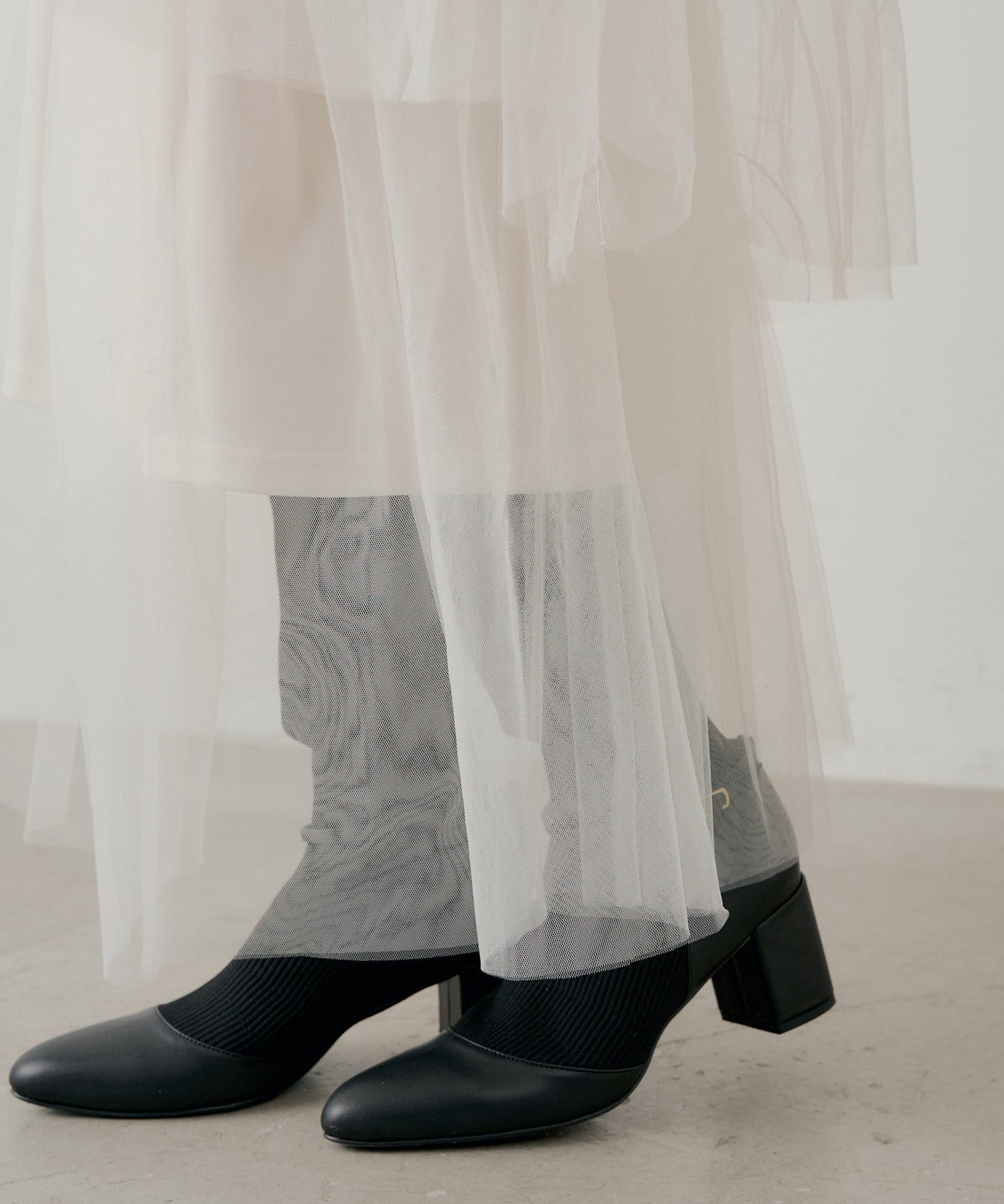 Chico(チコ) 【SALON by Chico】オフショルニットティアードボリュームドッキングワンピース