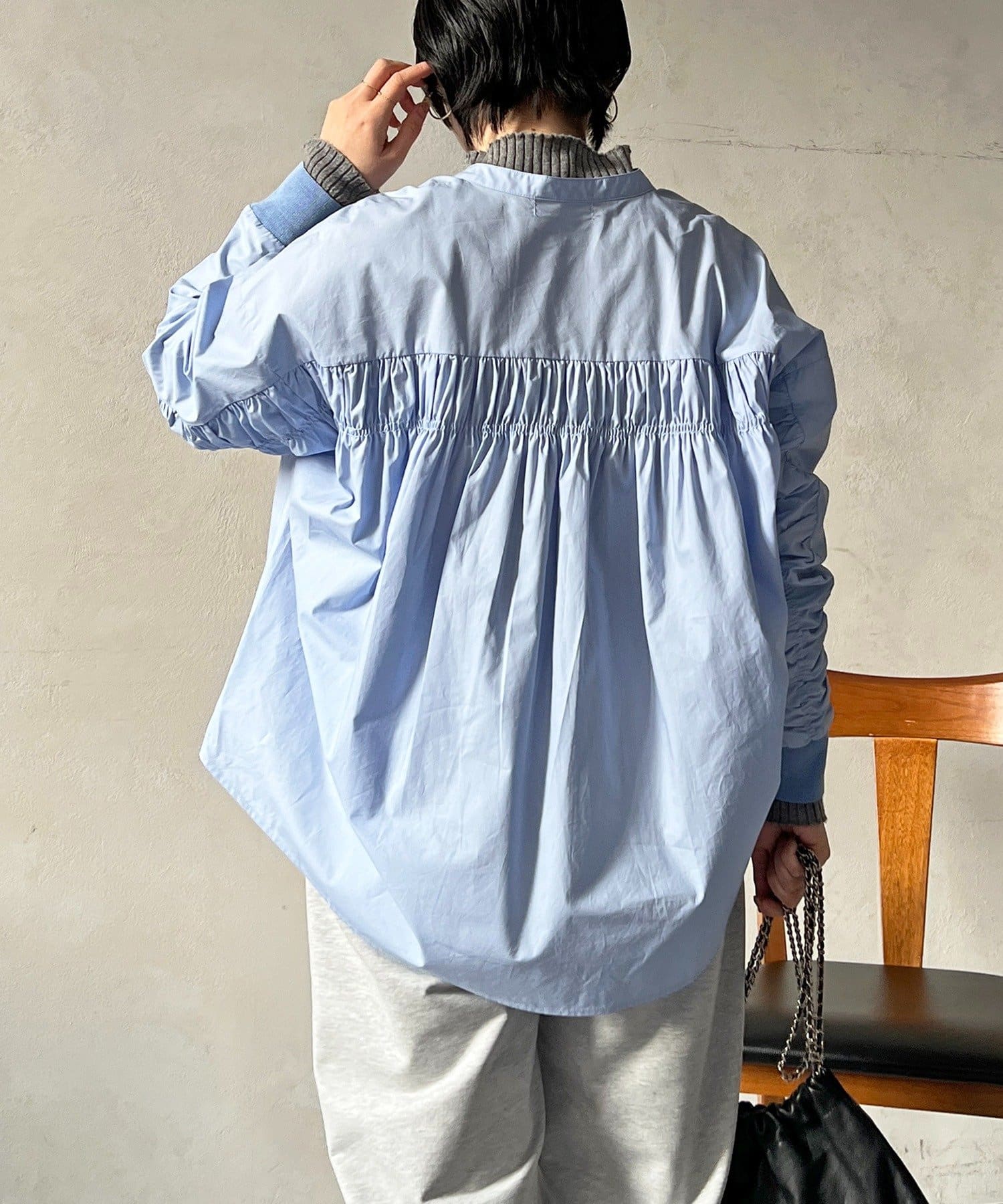 Croisiere(クロジエール) バックギャザーシャツ