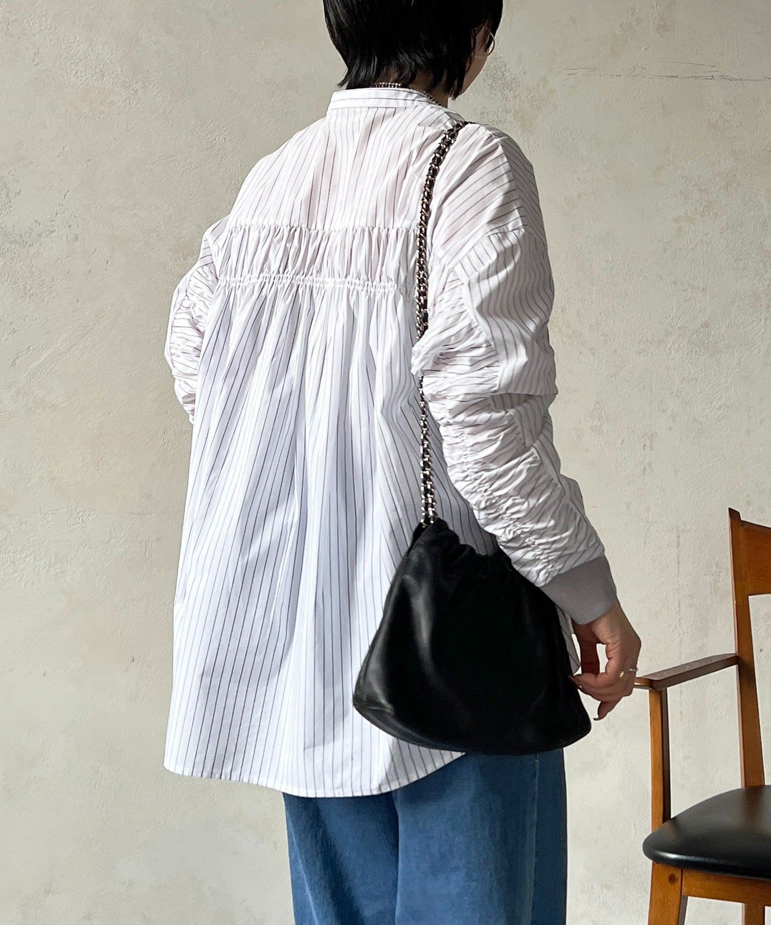 Croisiere(クロジエール) バックギャザーシャツ