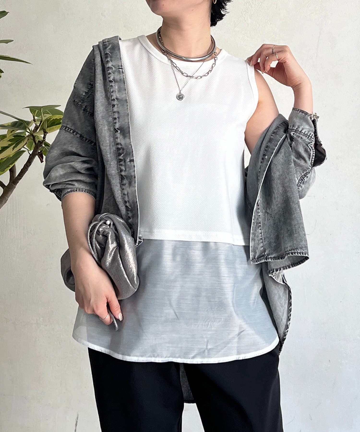 un dix cors(アンディコール) ヘンリーネック2WAYキャミ