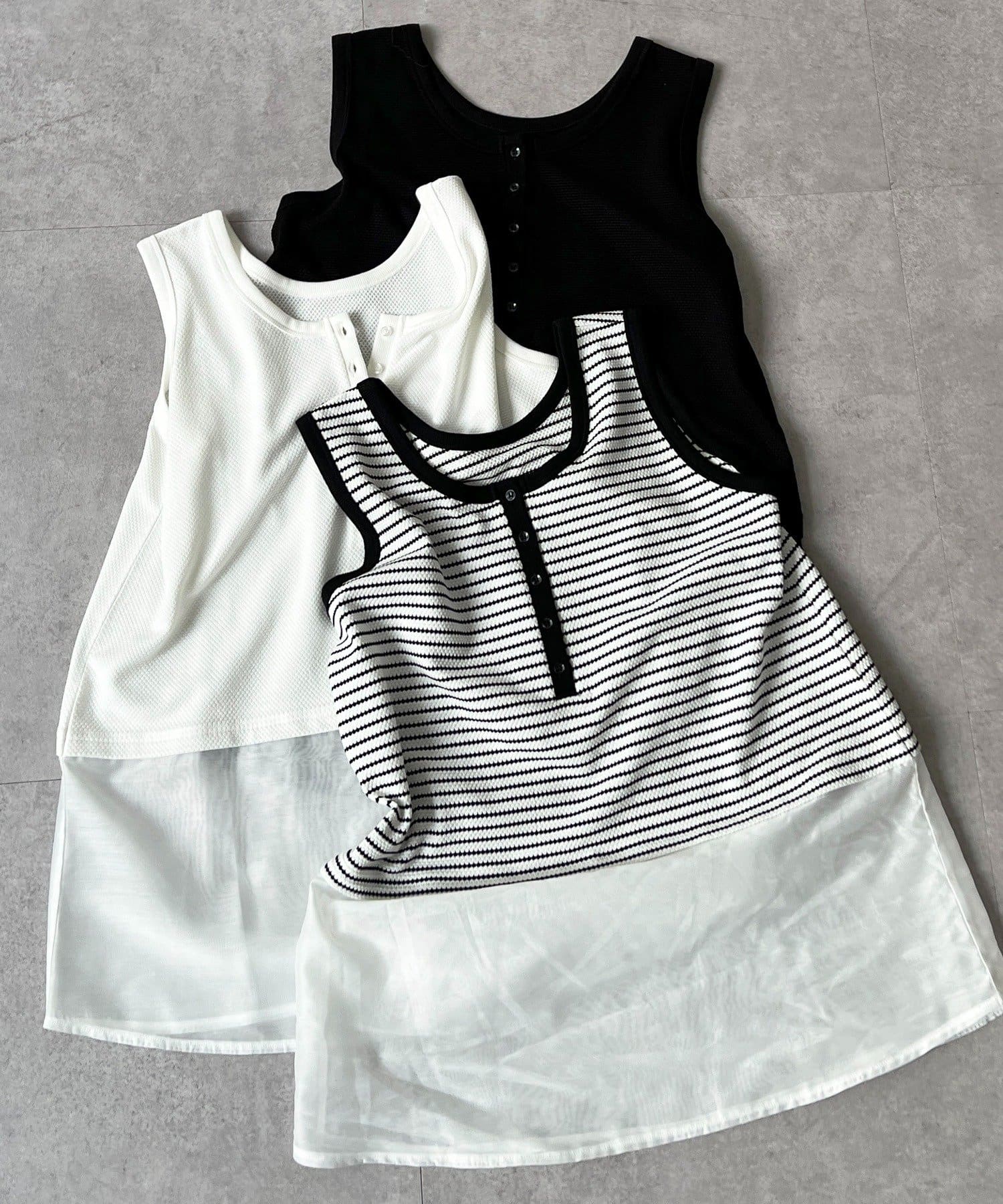 un dix cors(アンディコール) ヘンリーネック2WAYキャミ