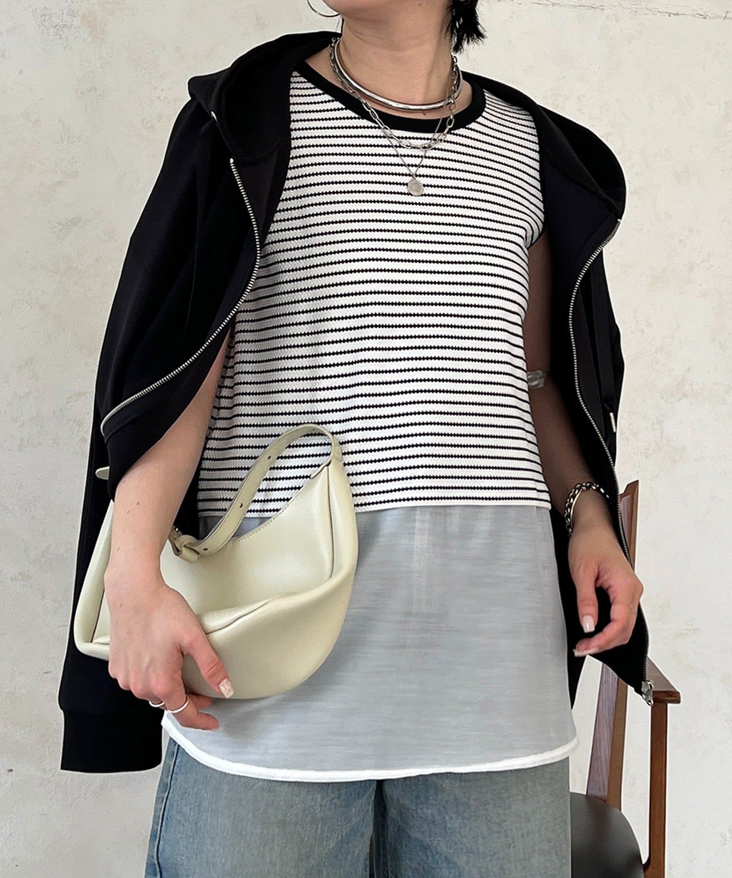 un dix cors(アンディコール) ヘンリーネック2WAYキャミ