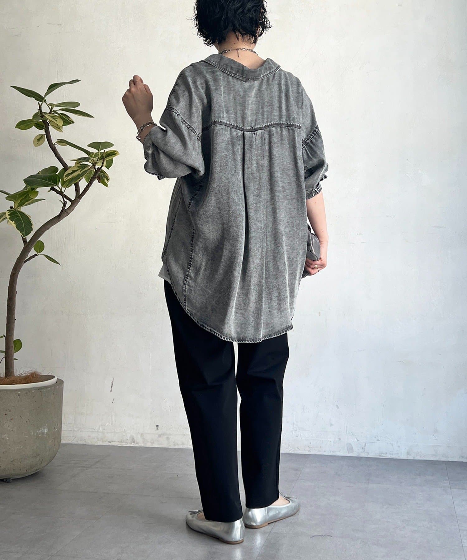 un dix cors(アンディコール) デニムラウンドシャツ