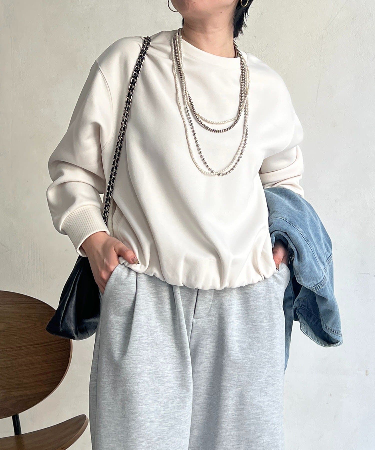 Croisiere(クロジエール) 軽量ボンディングバルーンプルオーバー