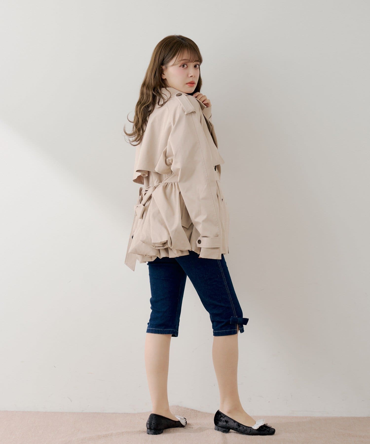 Chico(チコ) 【SALON by Chico】バルーンミディトレンチコート