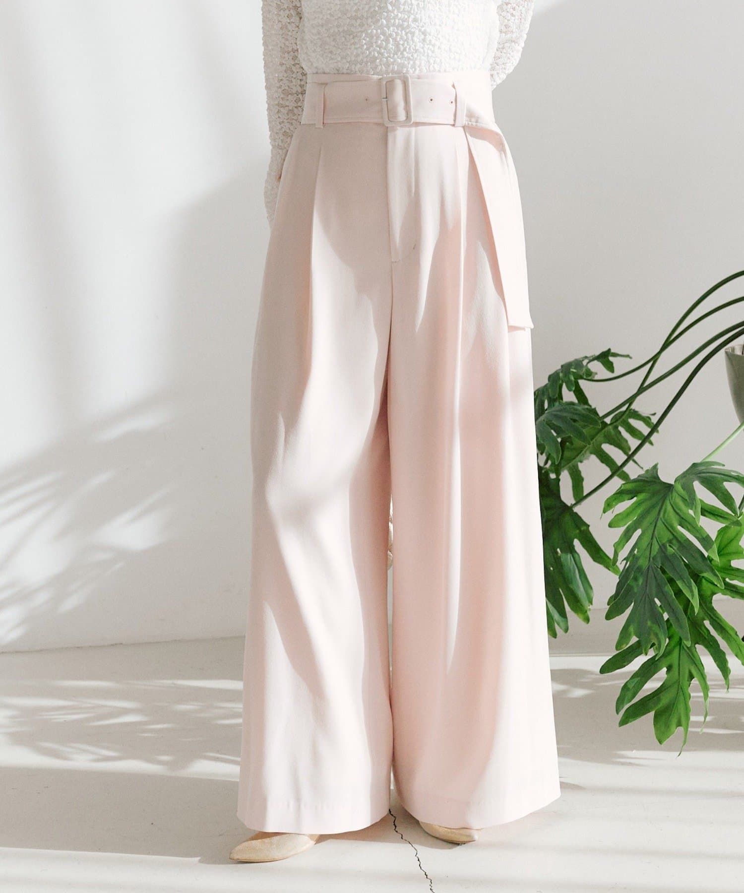 La boutique BonBon(ラブティックボンボン) ベルト付きバギーパンツ