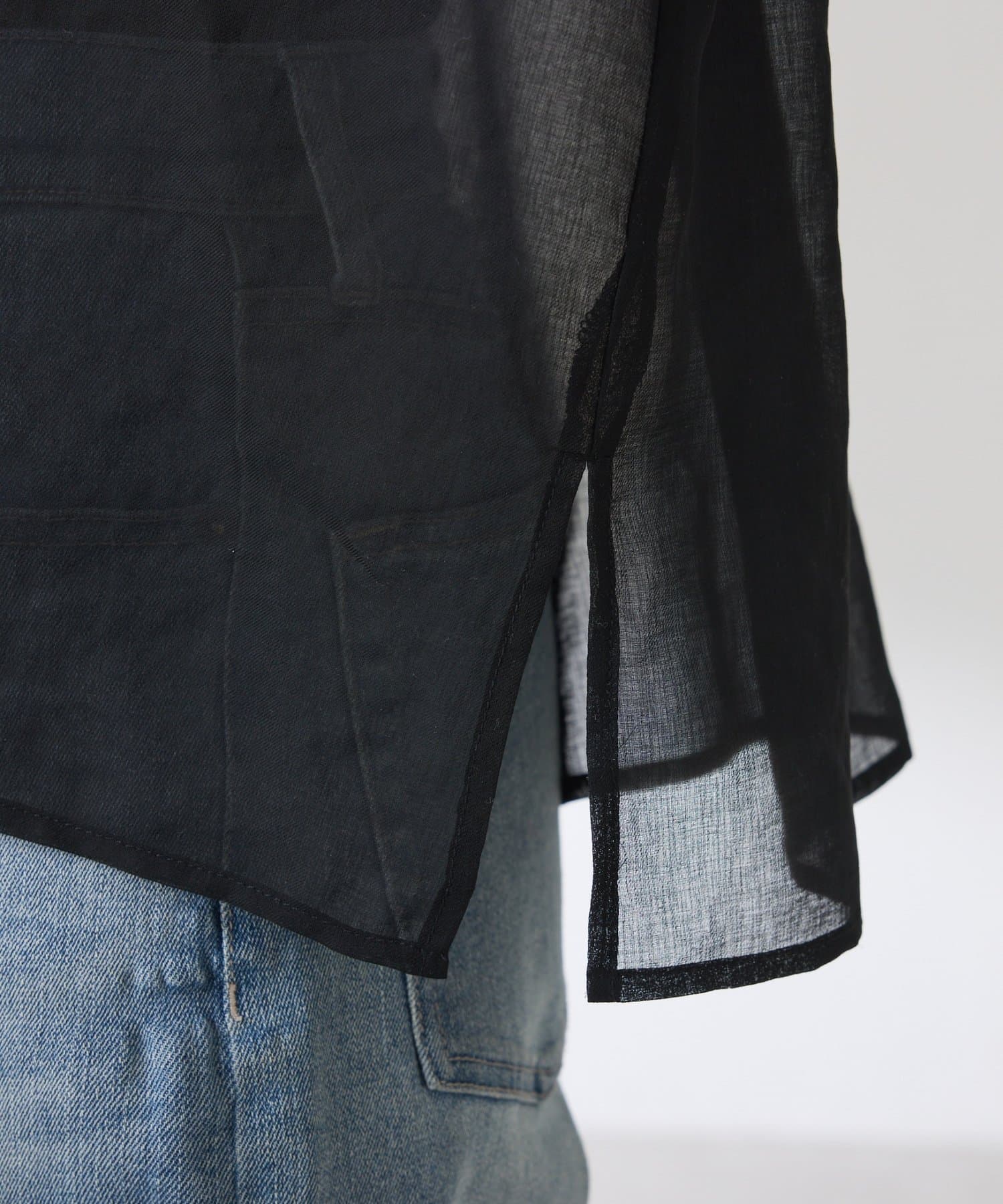 COLLAGE GALLARDAGALANTE(コラージュ ガリャルダガランテ) 【前後2WAY/冷房対策◎】スキッパーシアーブラウス