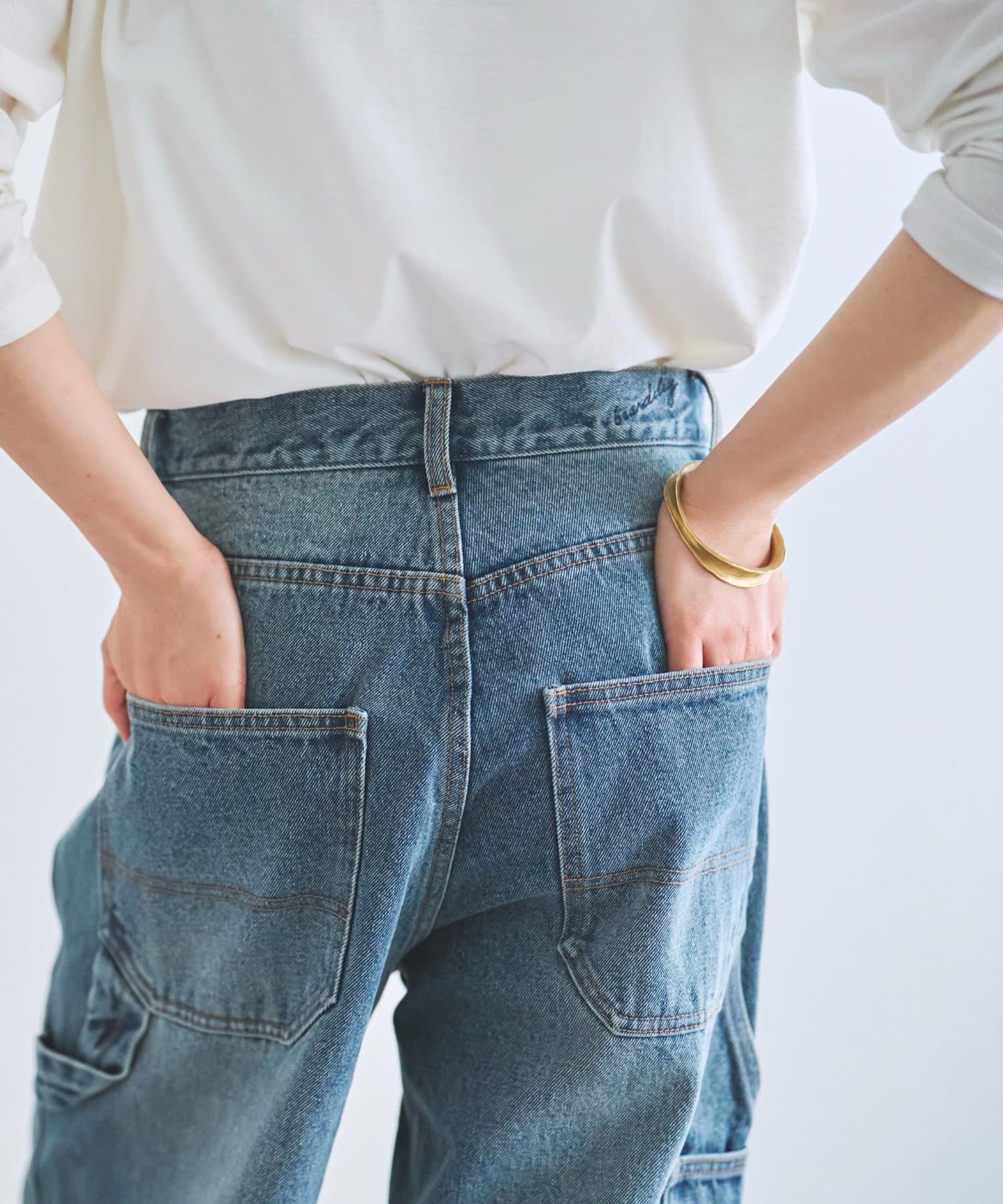 BEARDSLEY(ビアズリー) 《2/12(木)12：00予約開始》刺繍入りワイドデニム