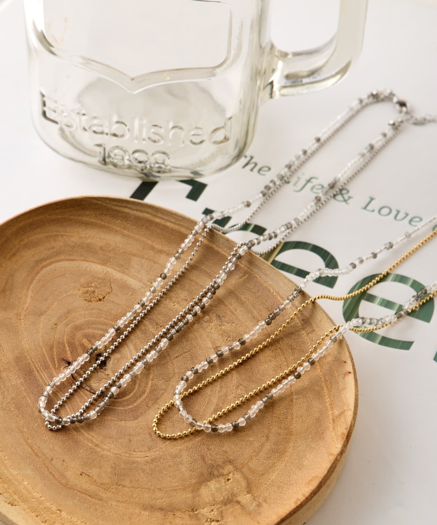 Jena　espace merveilleux(ジェナ　エスパスメルヴェイユ) 2連ビーズネックレス