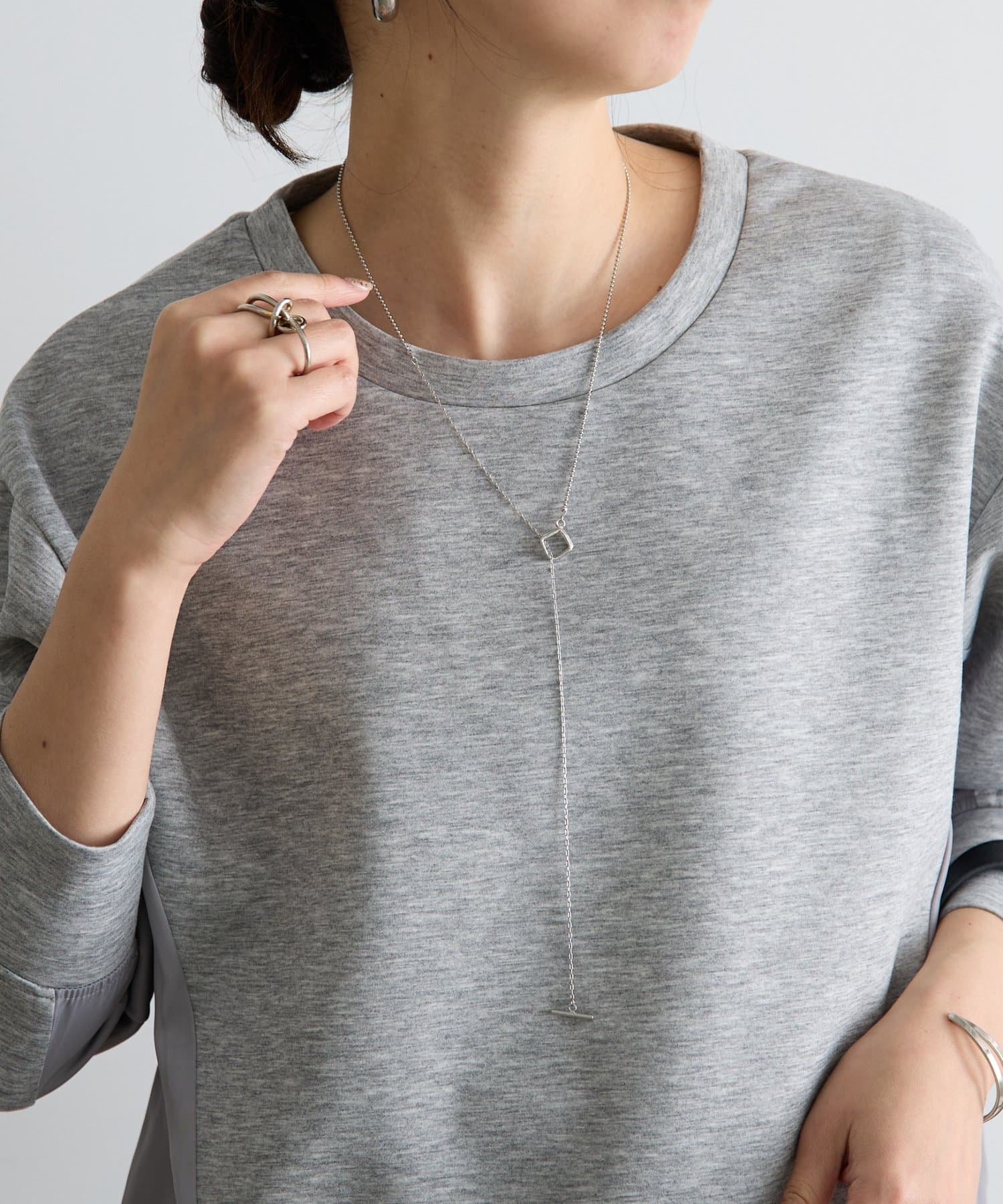 Jena　espace merveilleux(ジェナ　エスパスメルヴェイユ) スクエアパーツネックレス