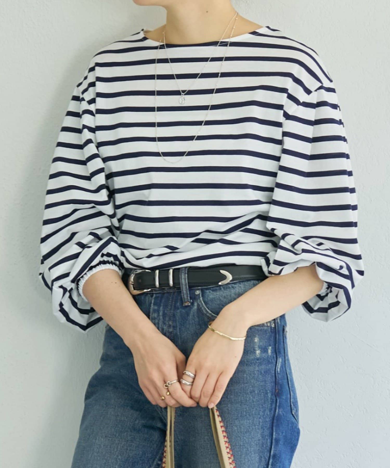 BEARDSLEY(ビアズリー) パフスリーブボーダープルオーバー