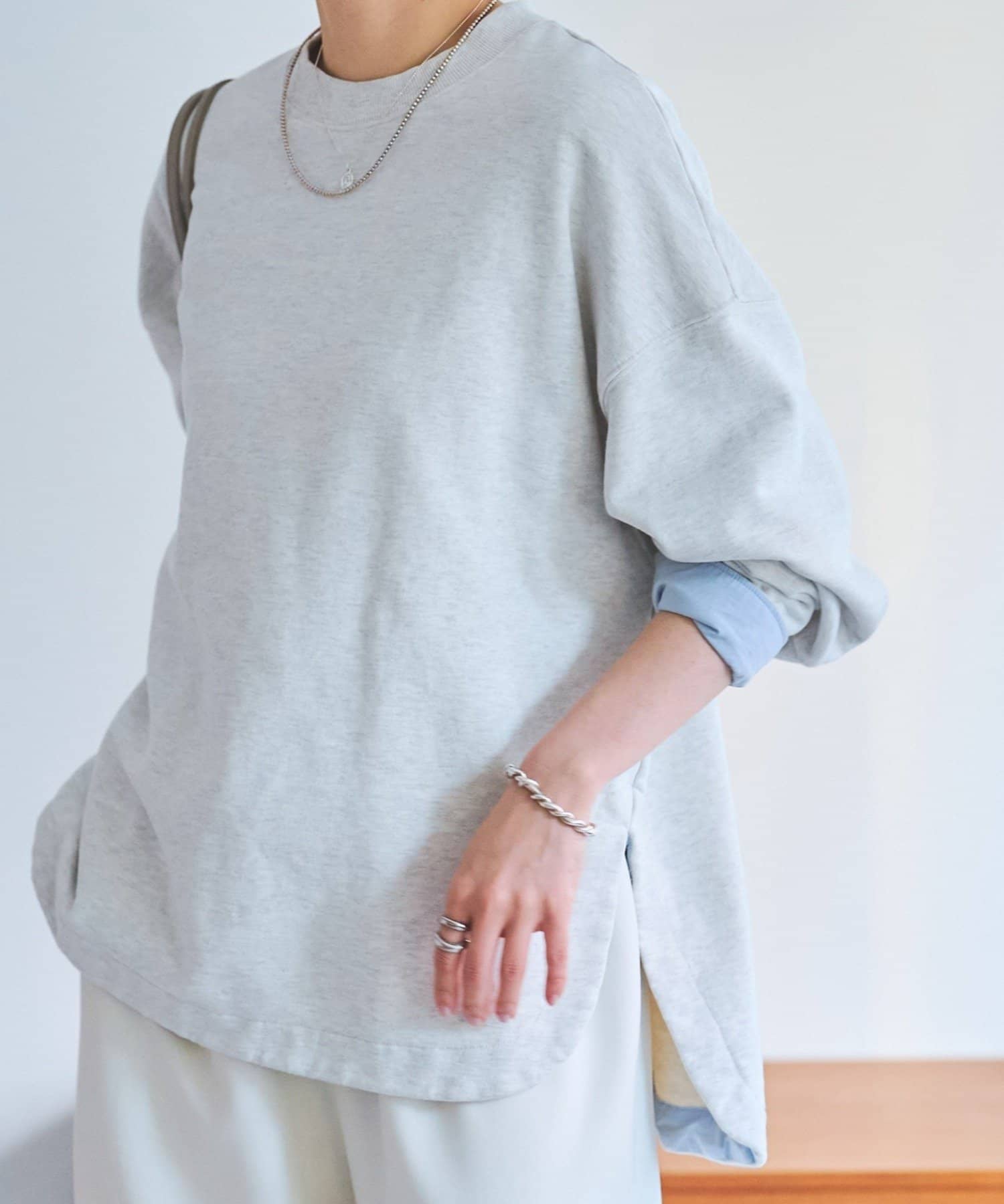 BEARDSLEY(ビアズリー) シャツカフス裏毛プルオーバー