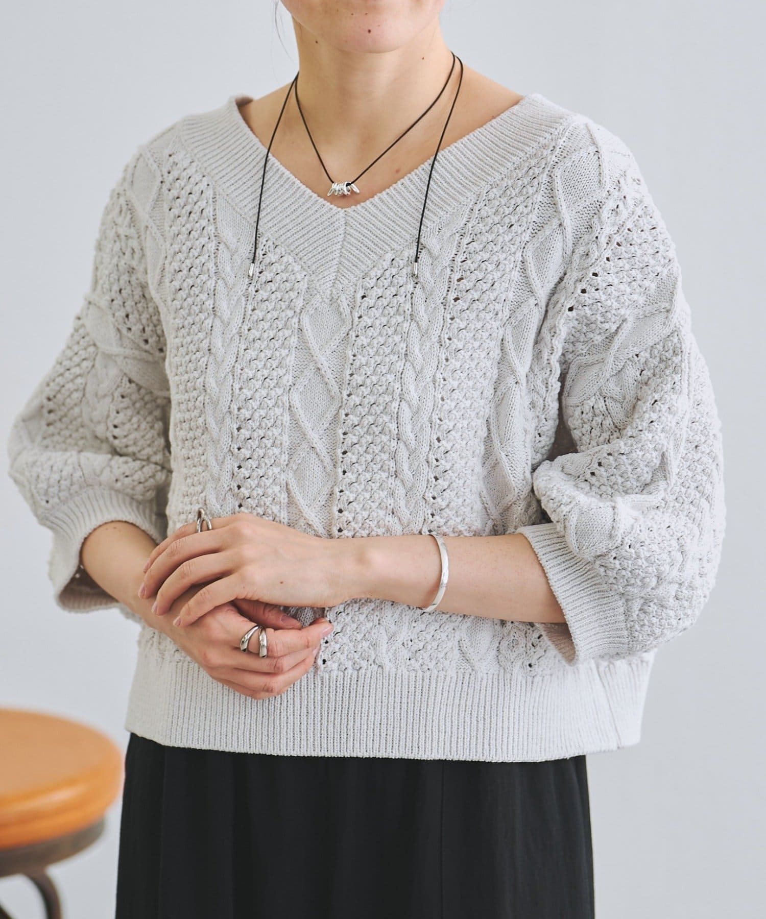 BEARDSLEY(ビアズリー) ケーブルニットプルオーバー