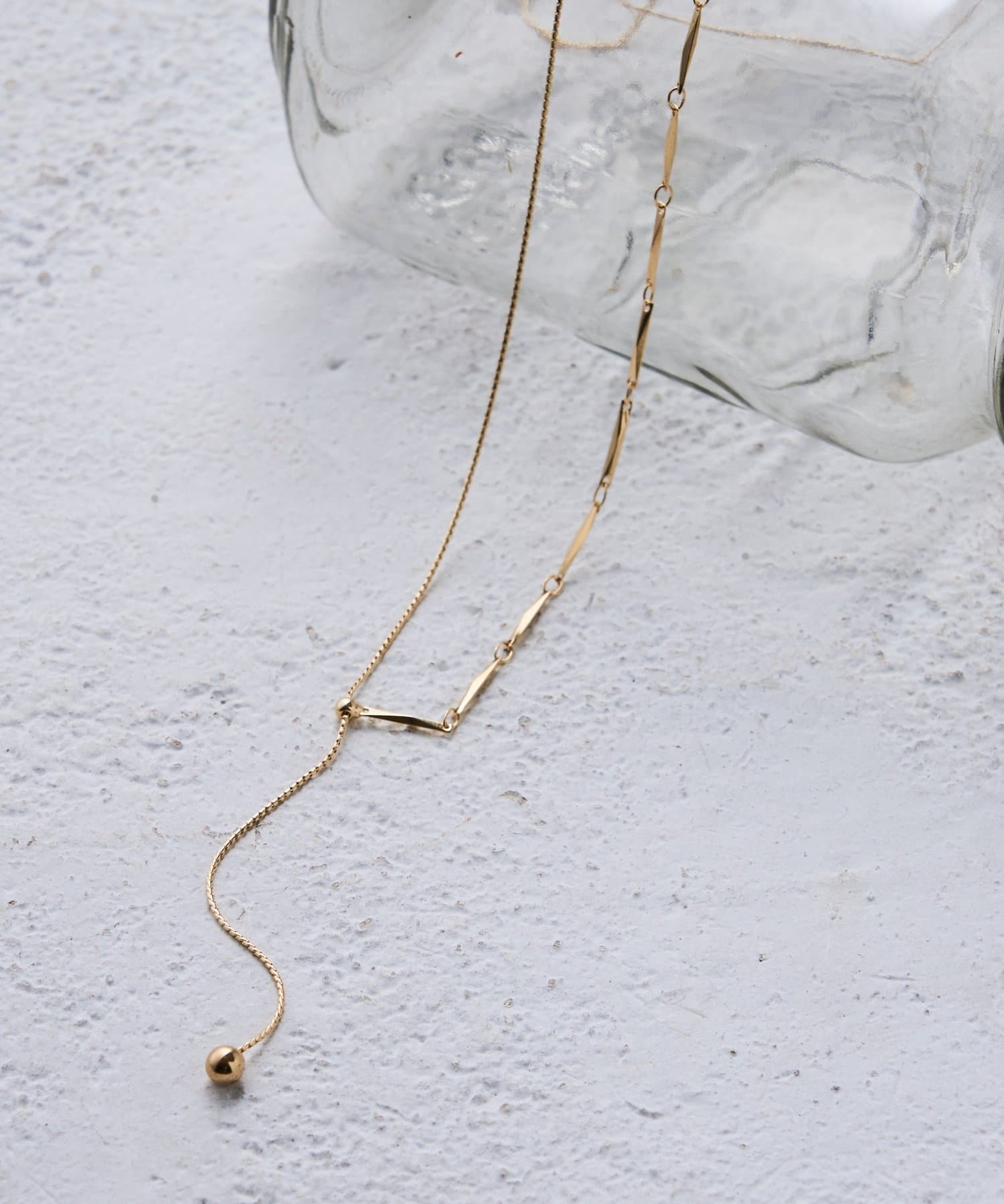 Jena　espace merveilleux(ジェナ　エスパスメルヴェイユ) ナローロングスライドネックレス