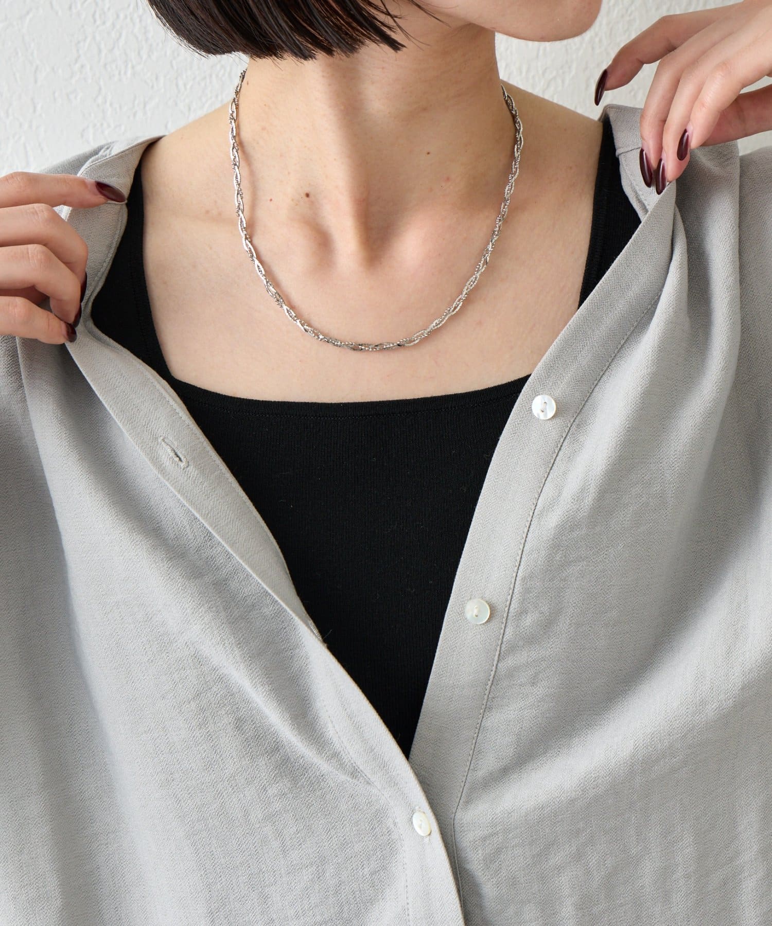 Jena　espace merveilleux(ジェナ　エスパスメルヴェイユ) ウェーブチェーンネックレス