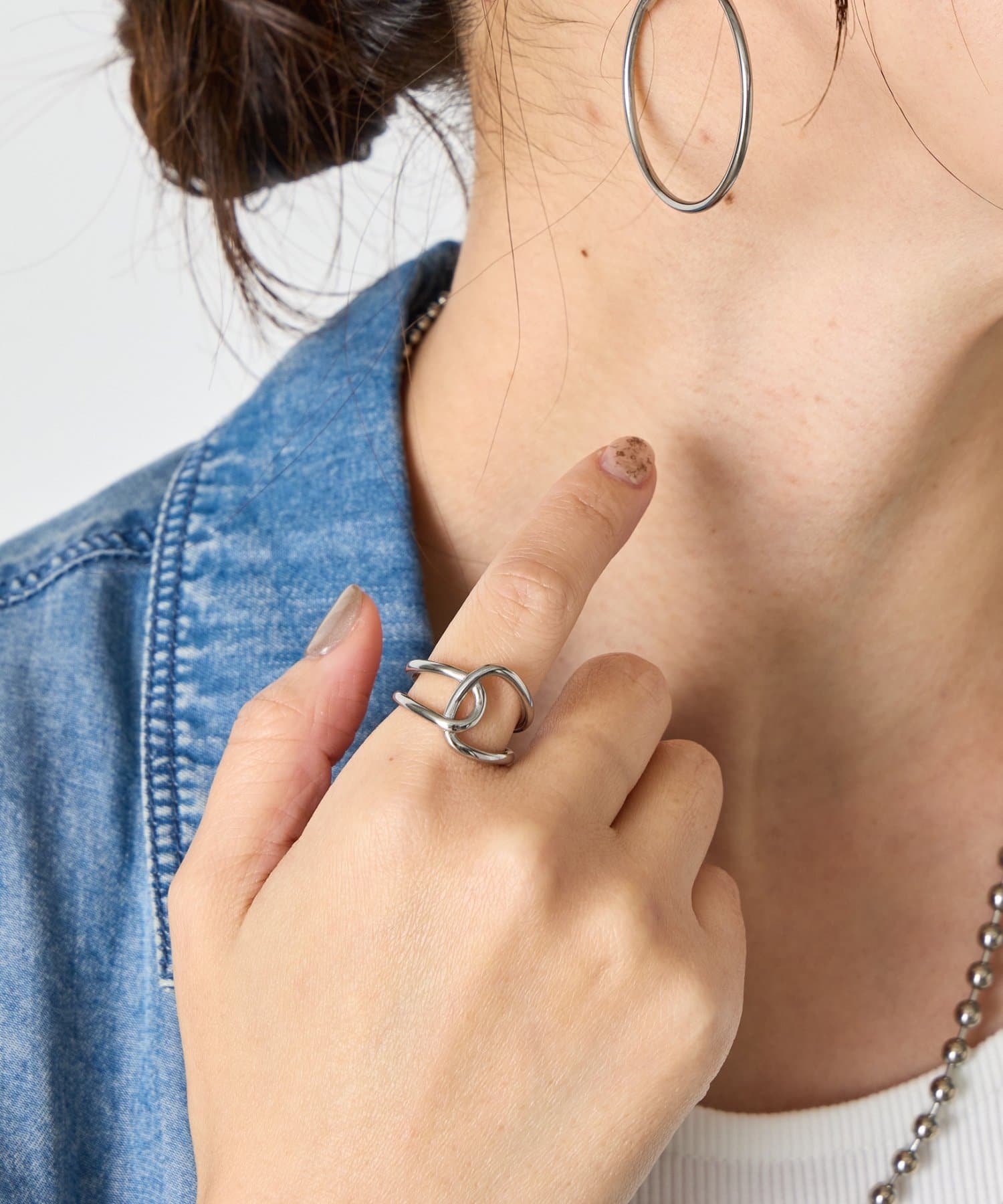 Jena　espace merveilleux(ジェナ　エスパスメルヴェイユ) 《さわ企画 》【WEB限定】ステンレス クロスリング