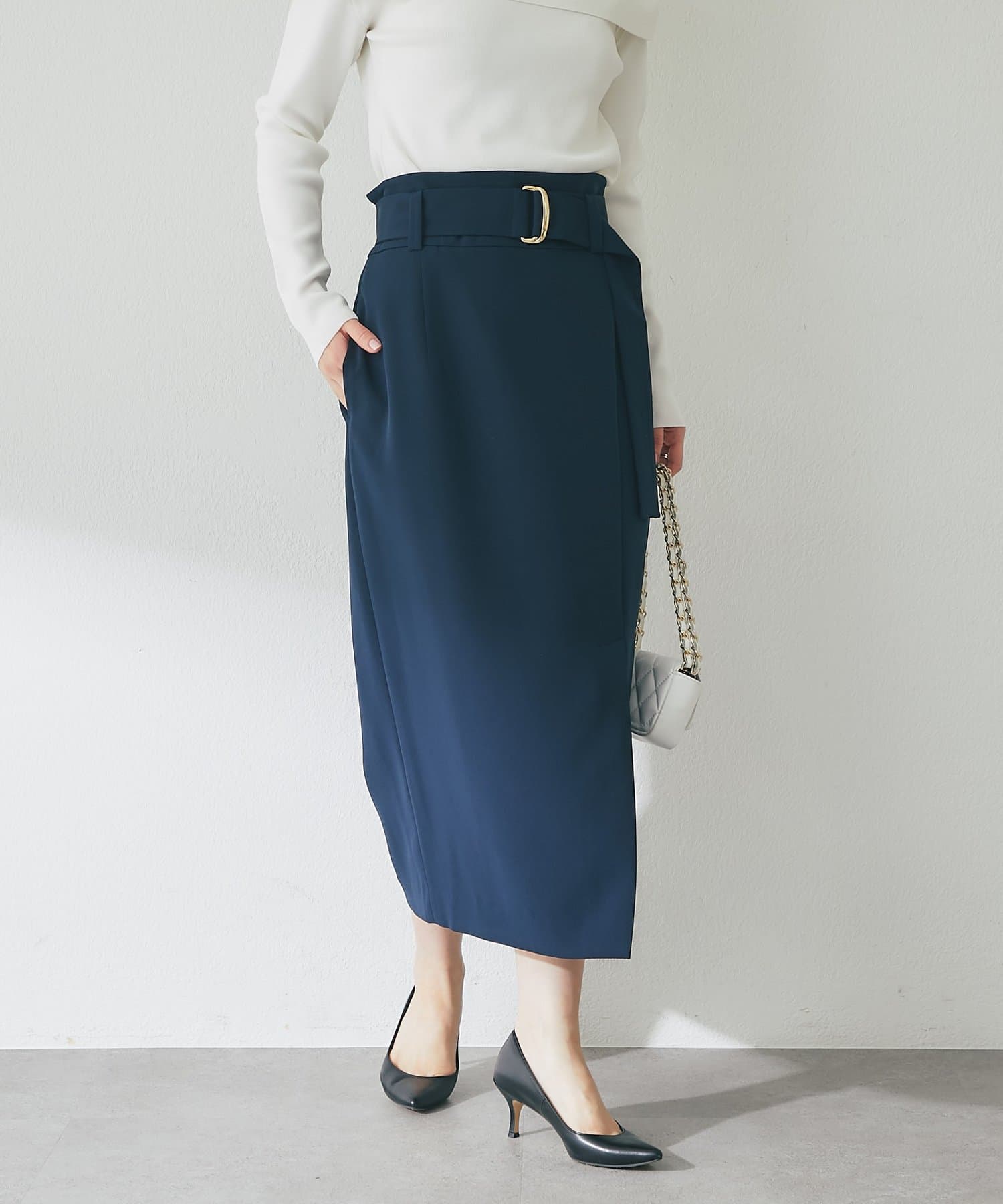 La boutique BonBon(ラブティックボンボン) ベルト付きナロースカート