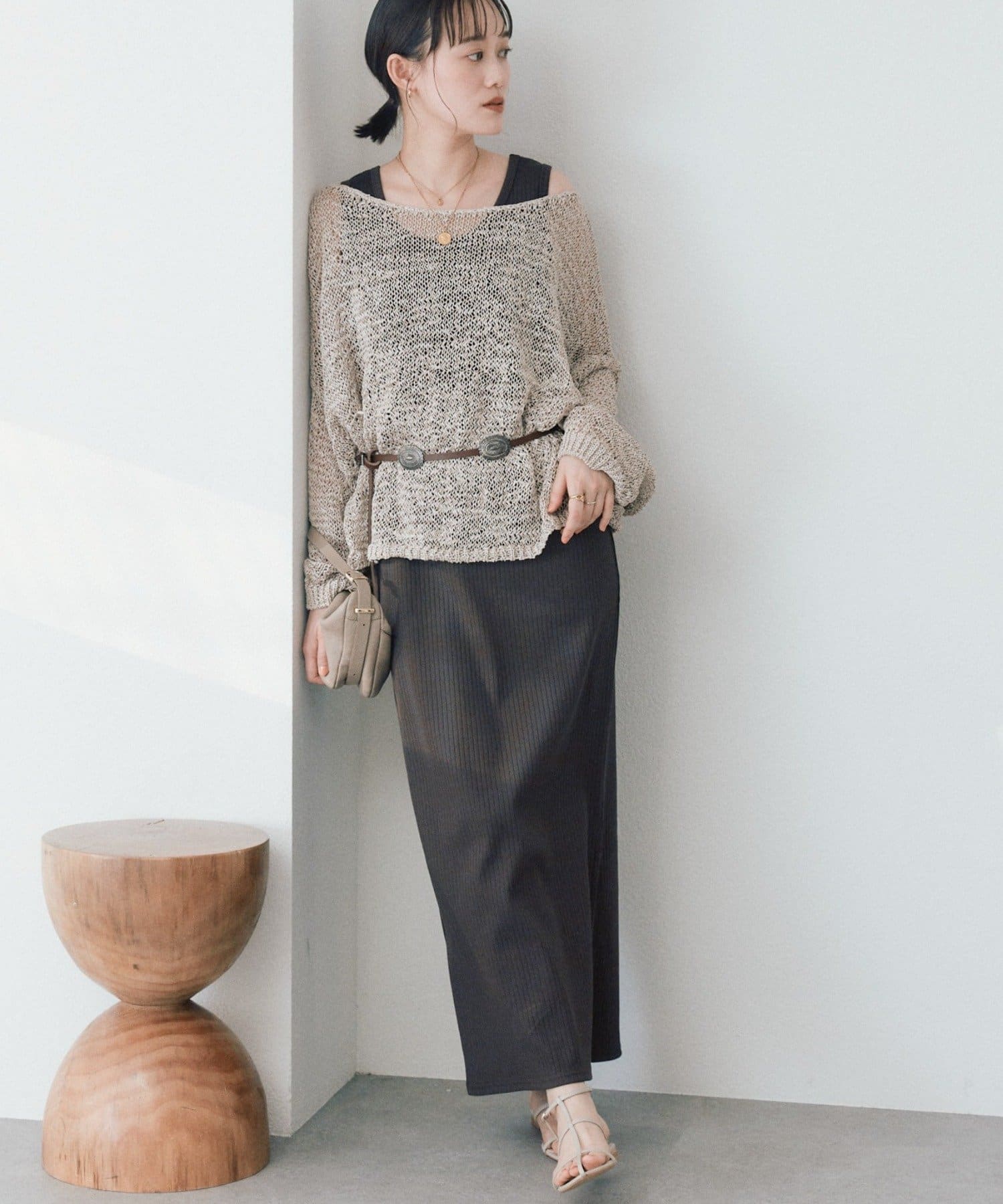 RIVE DROITE(リヴドロワ) 予約【新色追加】【接触冷感・UVカット機能付き/シリーズ累計販売数10000枚突破！/全骨格細見え/レビュー高評価☆】2WAYリブタンクワンピース