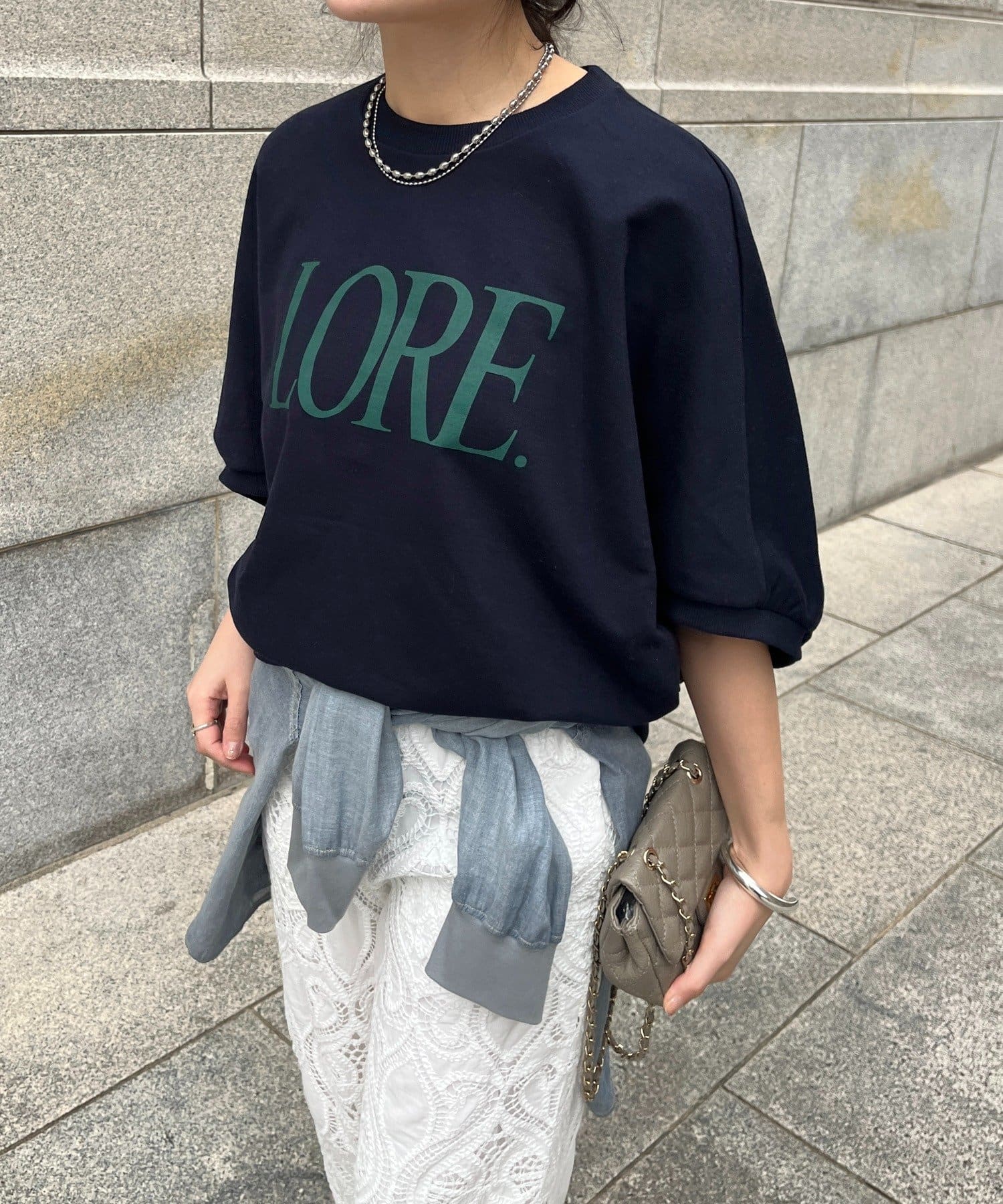 DOUDOU(ドゥドゥ) LOREプリントドルマンプルオーバー