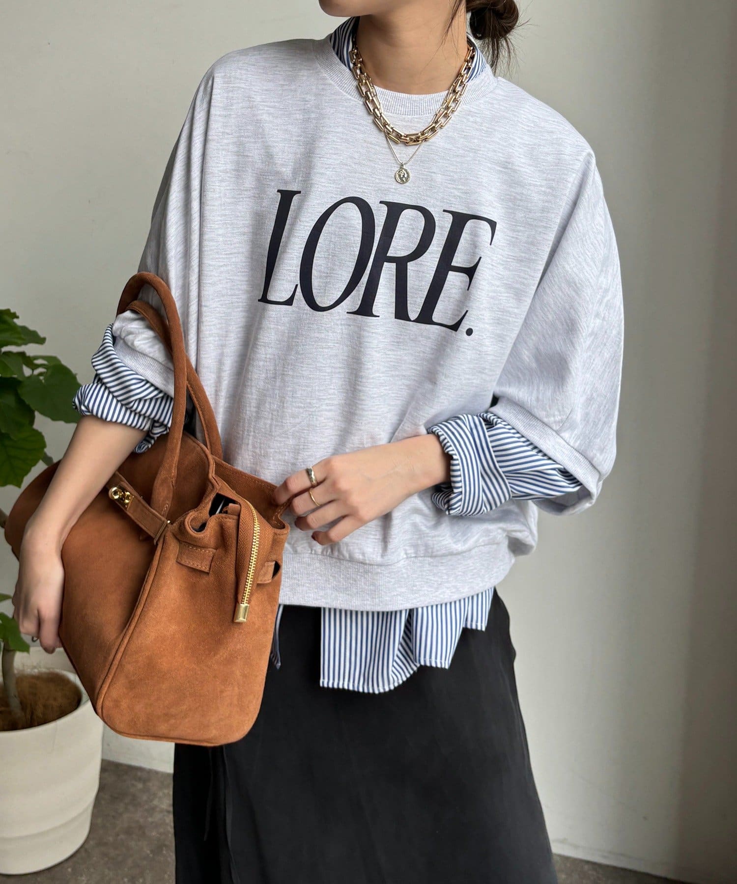 DOUDOU(ドゥドゥ) LOREプリントドルマンプルオーバー