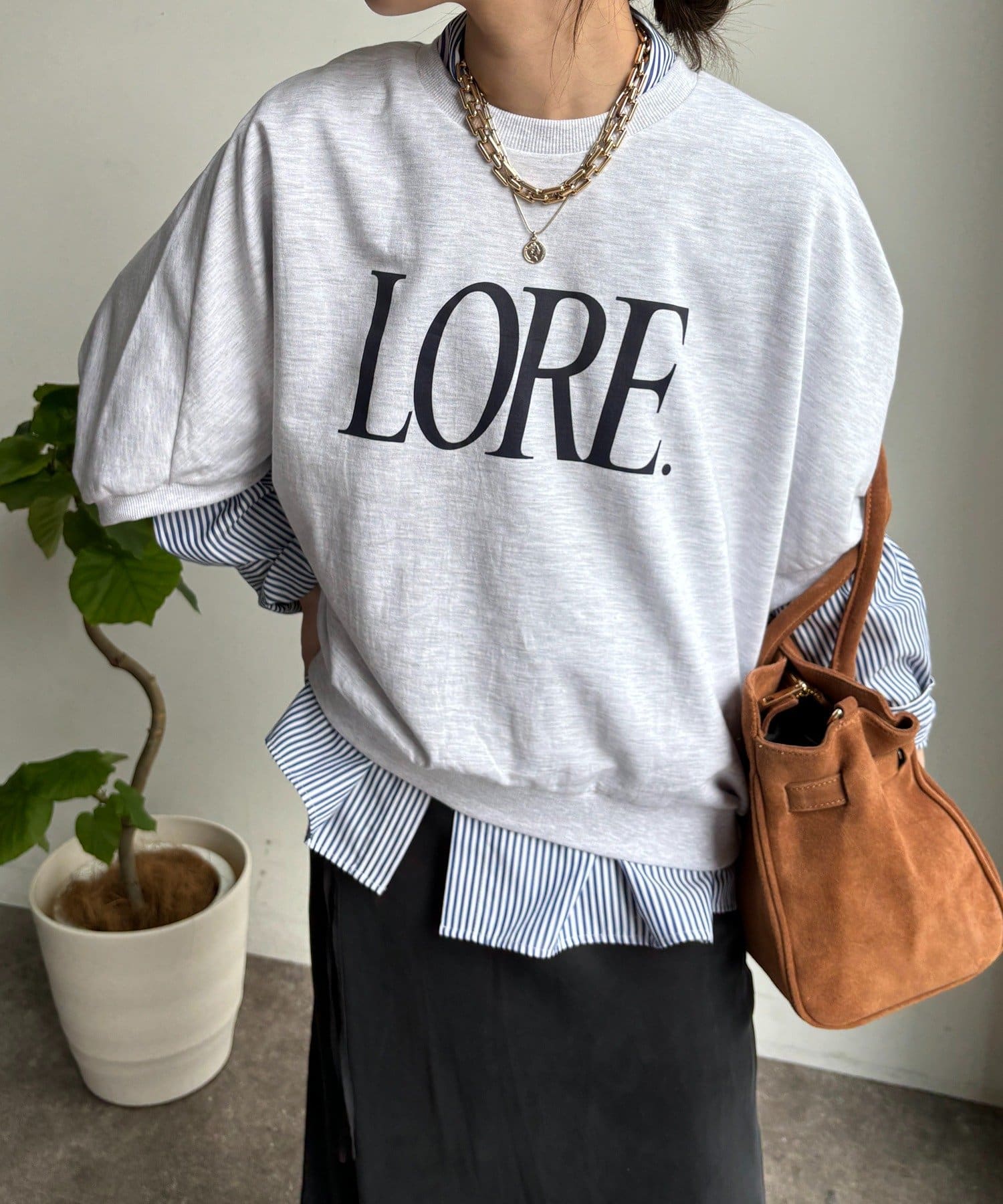 DOUDOU(ドゥドゥ) LOREプリントドルマンプルオーバー