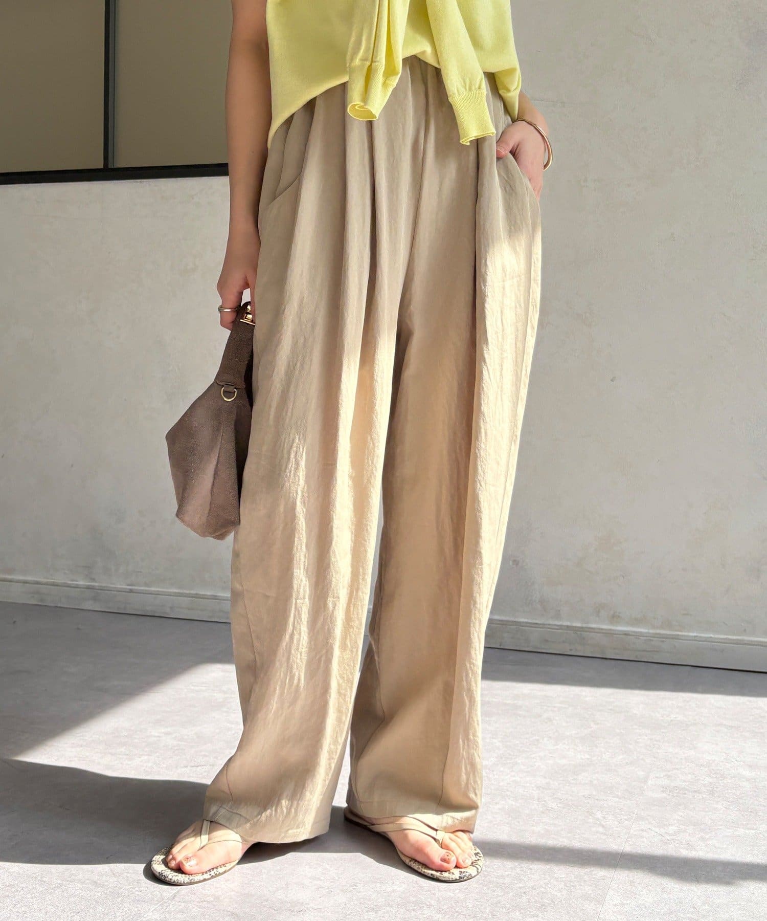 DOUDOU(ドゥドゥ) 【WEB限定】フロントタックカービーパンツ