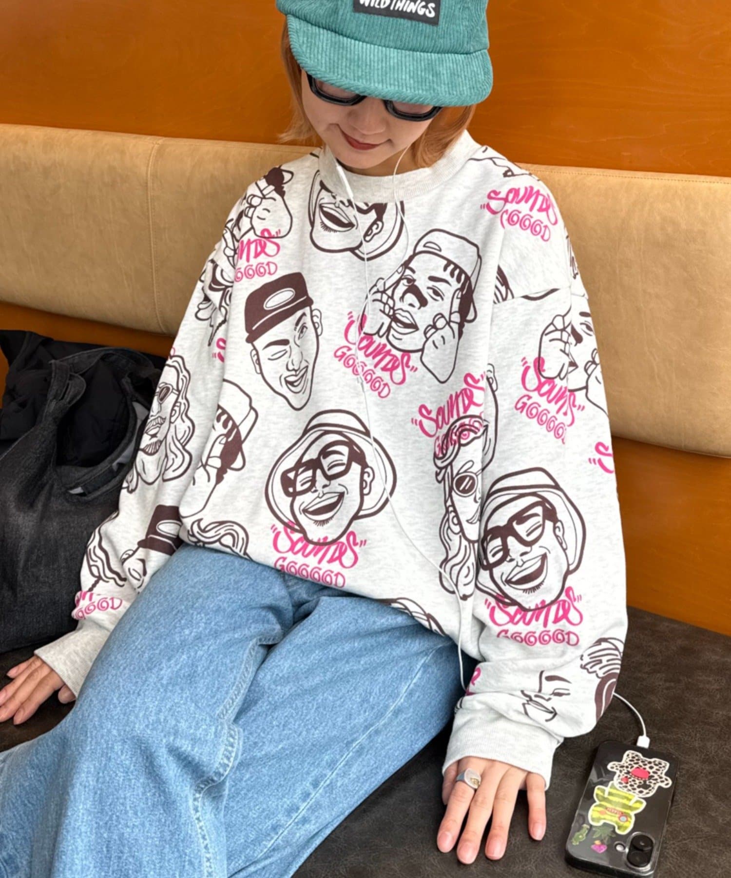 CIAOPANIC TYPY(チャオパニックティピー) 【SOUNDS GOOOOD】アソートフェイス柄ファンキースウェット