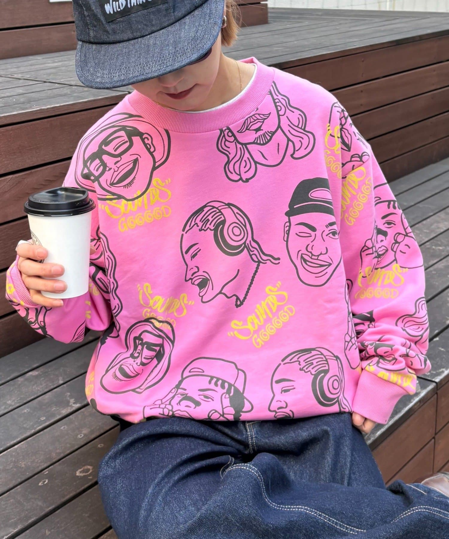 CIAOPANIC TYPY(チャオパニックティピー) 【SOUNDS GOOOOD】アソートフェイス柄ファンキースウェット