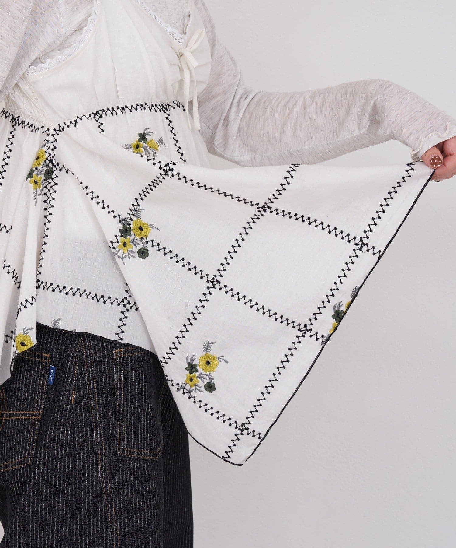 CIAOPANIC(チャオパニック) 【She desires...】刺繍イレヘムチュニックキャミワンピース