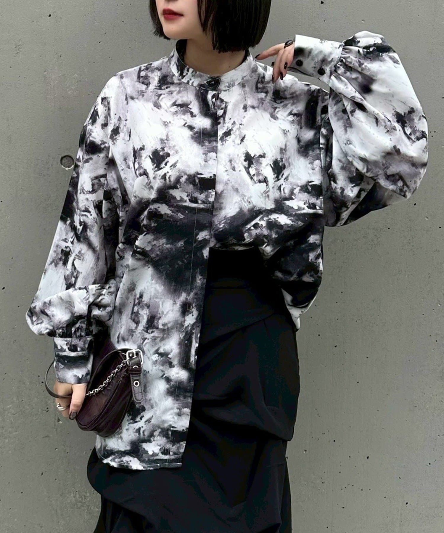 Remind me and forever(リマインドミーアンドフォーエバー) 【Mavie..7】前後2WAYバンドカラーシャツ