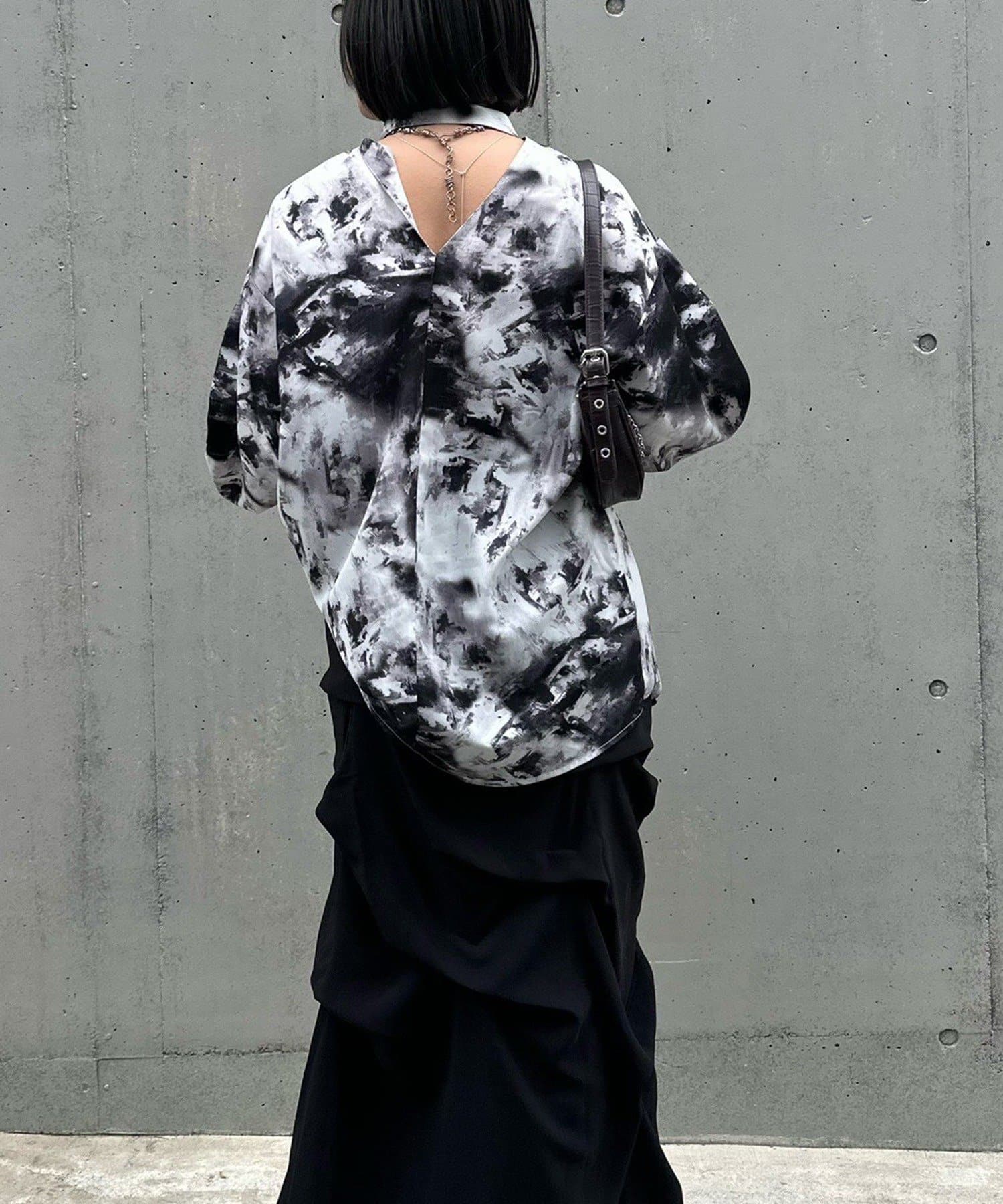 Remind me and forever(リマインドミーアンドフォーエバー) 【Mavie..7】前後2WAYバンドカラーシャツ